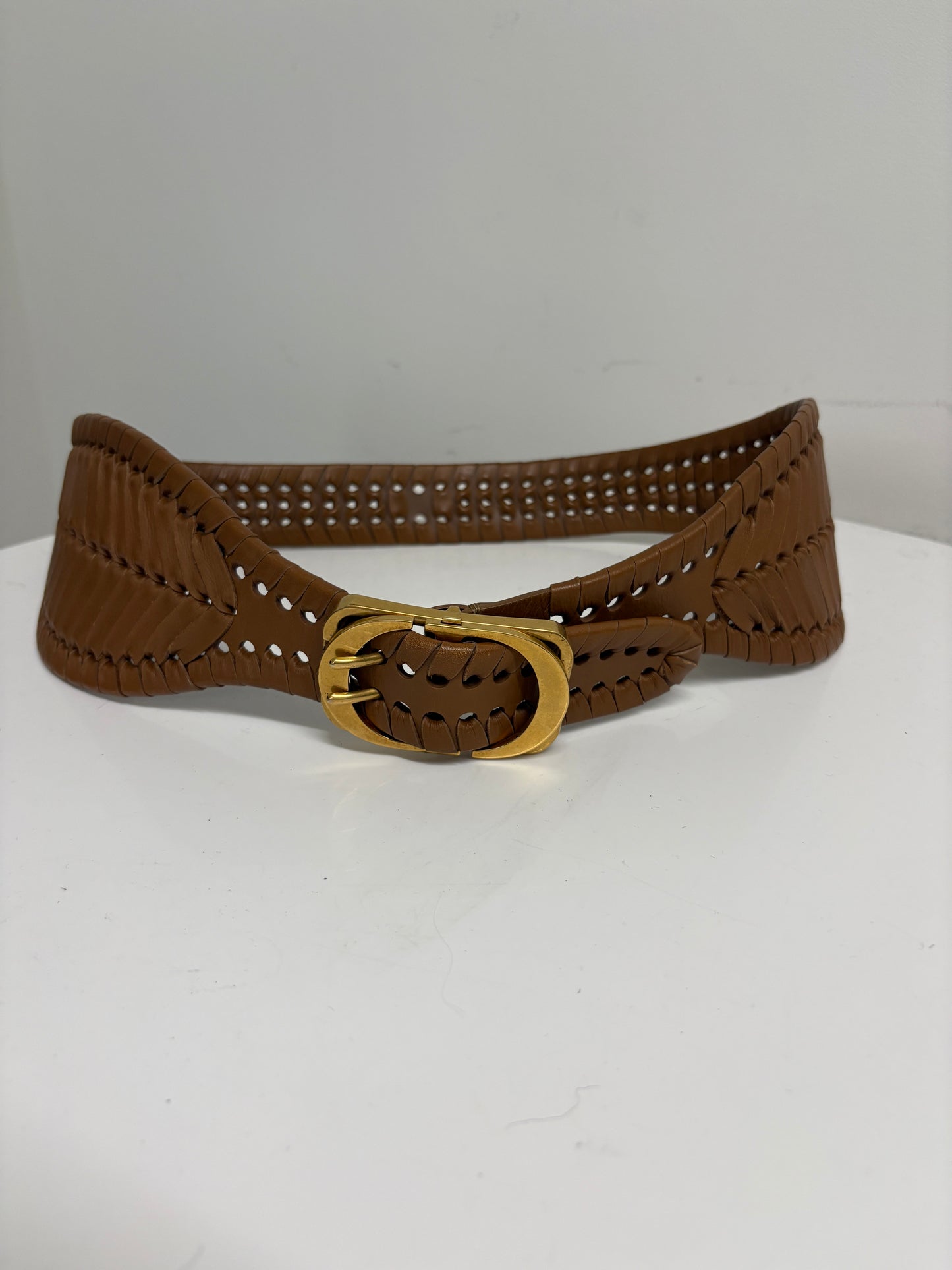 Christian Dior Tan Montaigne CD Belt
