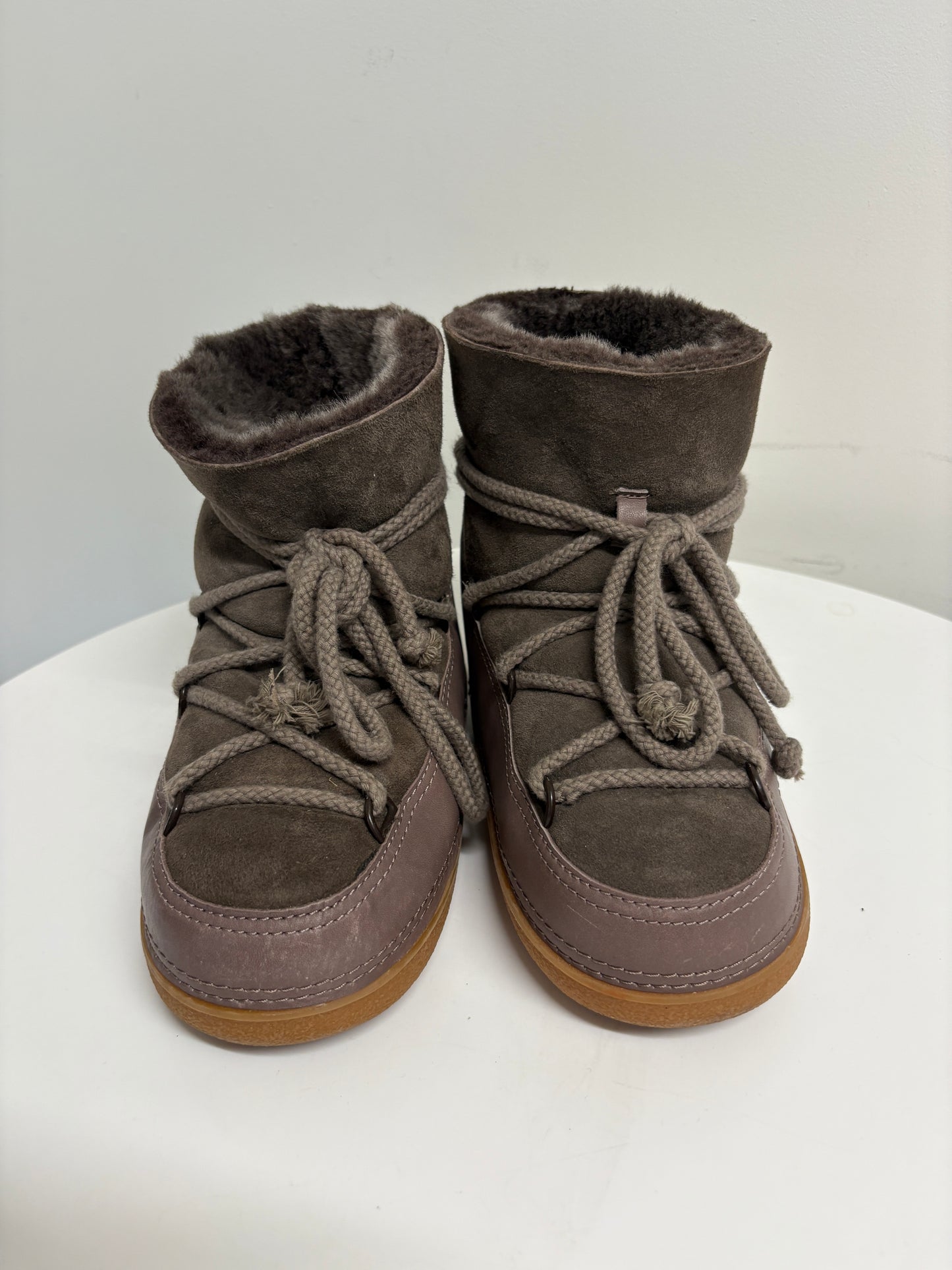 Inuikii Shearling Lined Suede Ankle Boots