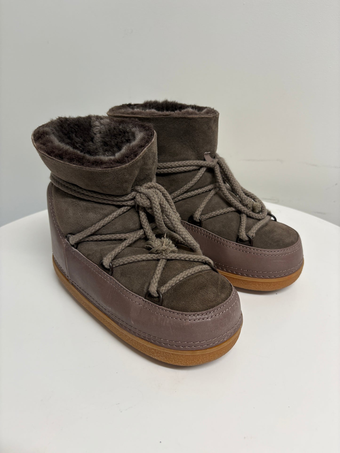 Inuikii Shearling Lined Suede Ankle Boots