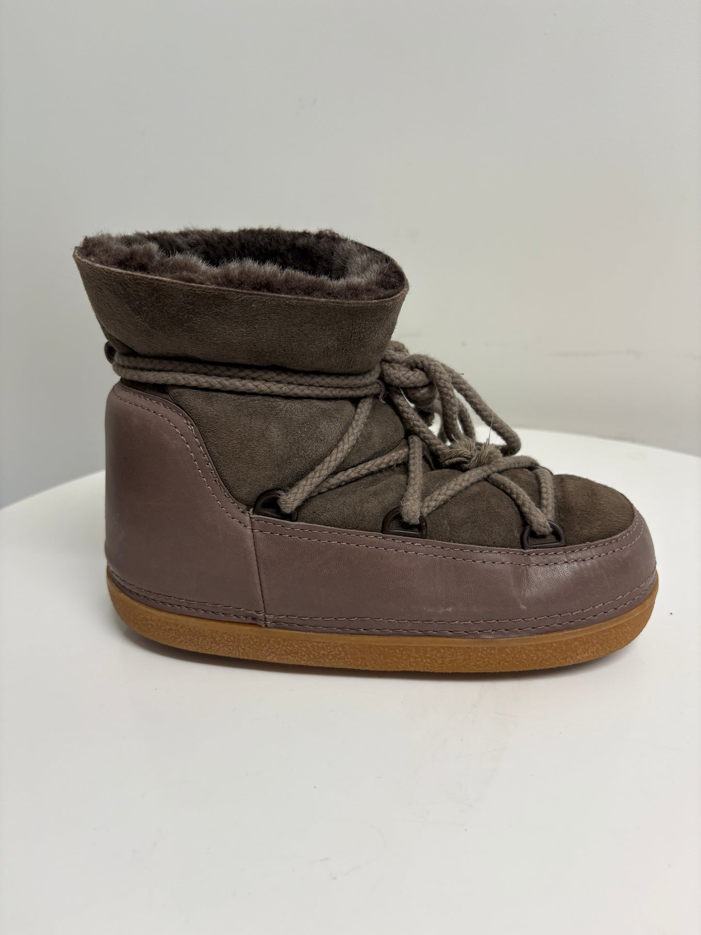 Inuikii Shearling Lined Suede Ankle Boots