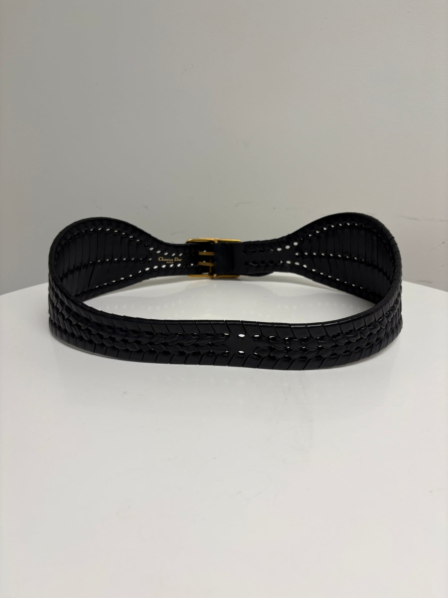 Christian Dior Black Montaigne CD Belt