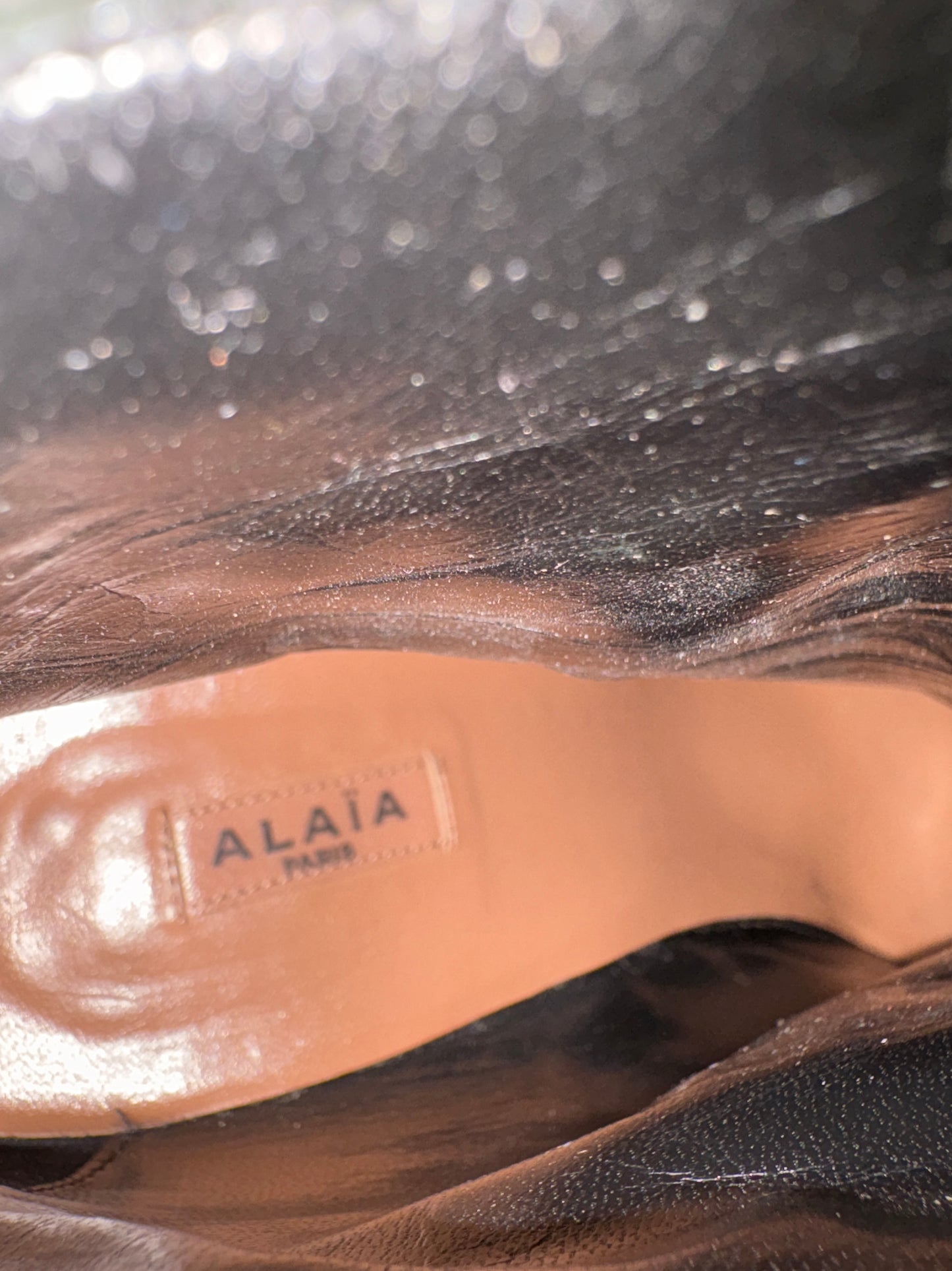 Alaia Grey Studded Suede Ankle Boots