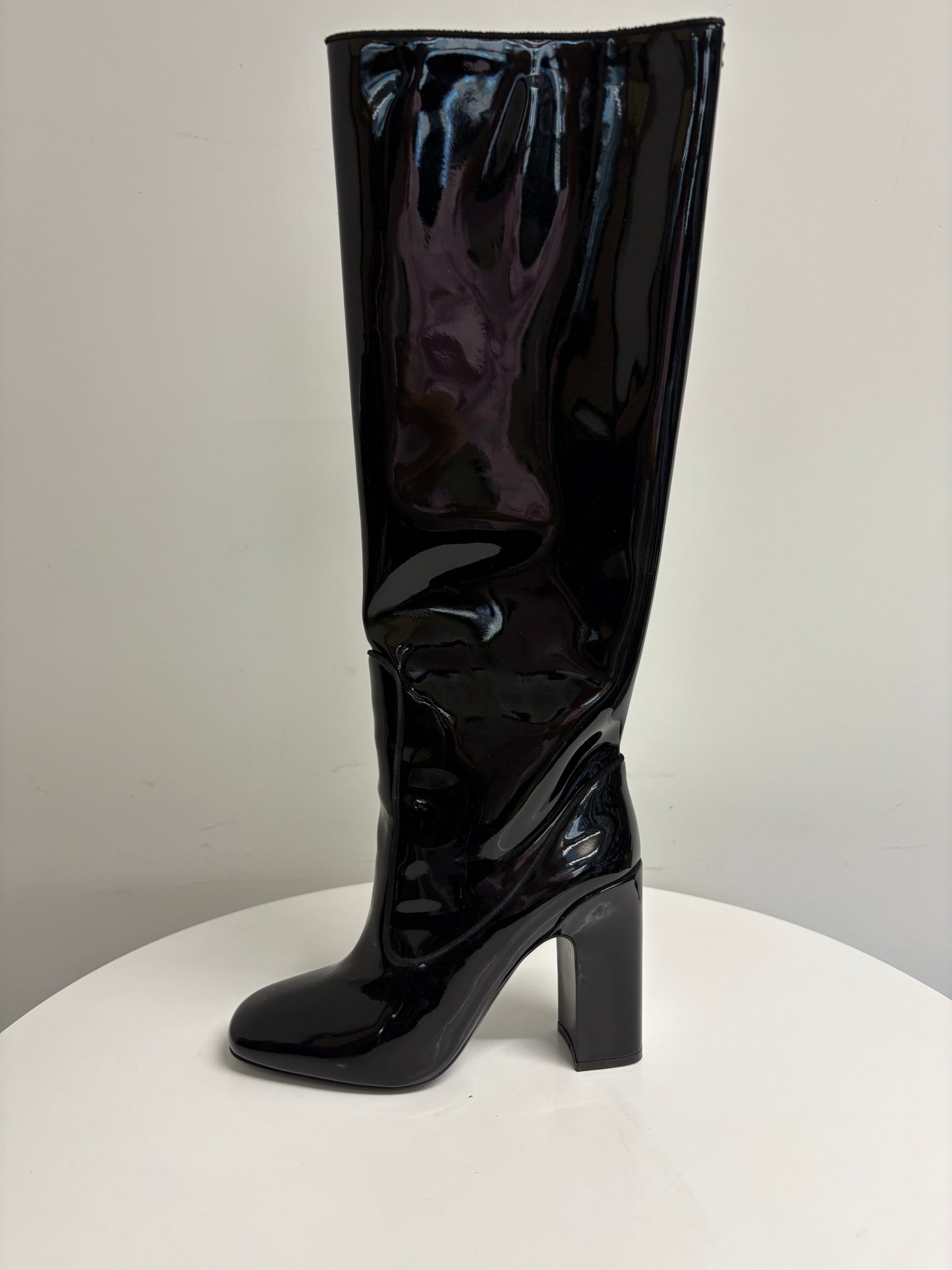Fabrizio Viti Black Patent Knee High Boots