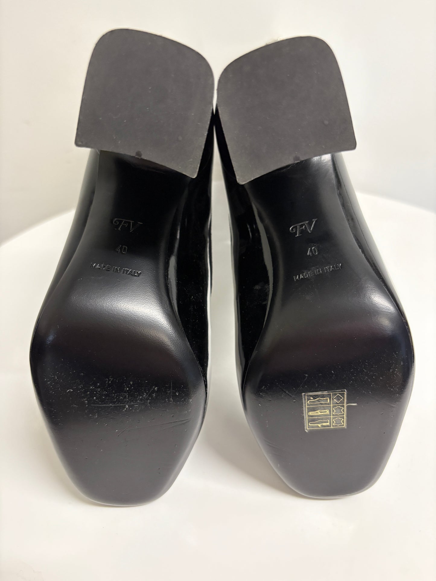 Fabrizio Viti Black Patent Knee High Boots