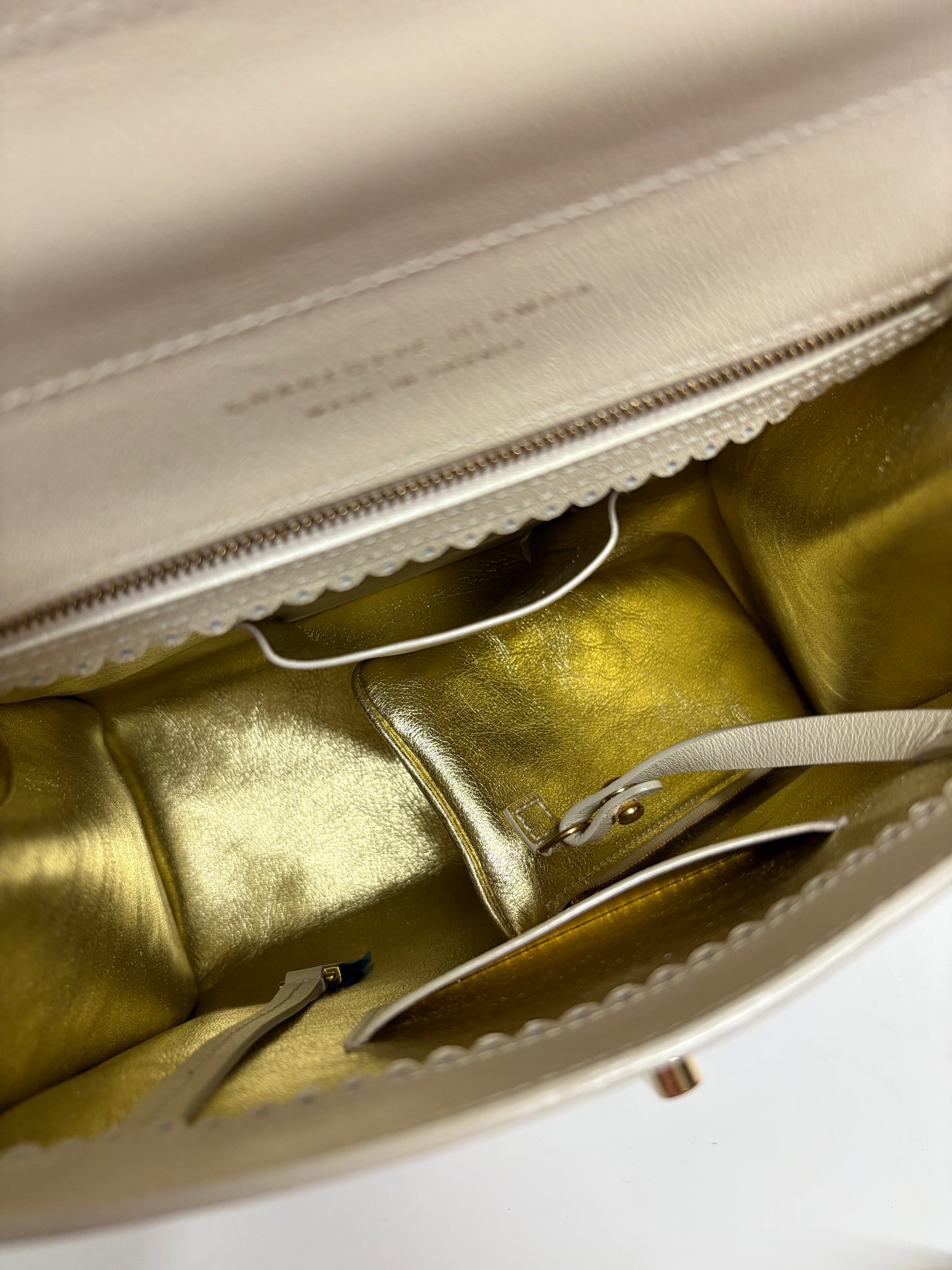 Charlotte Olympia Pony Skin Cream Handbag