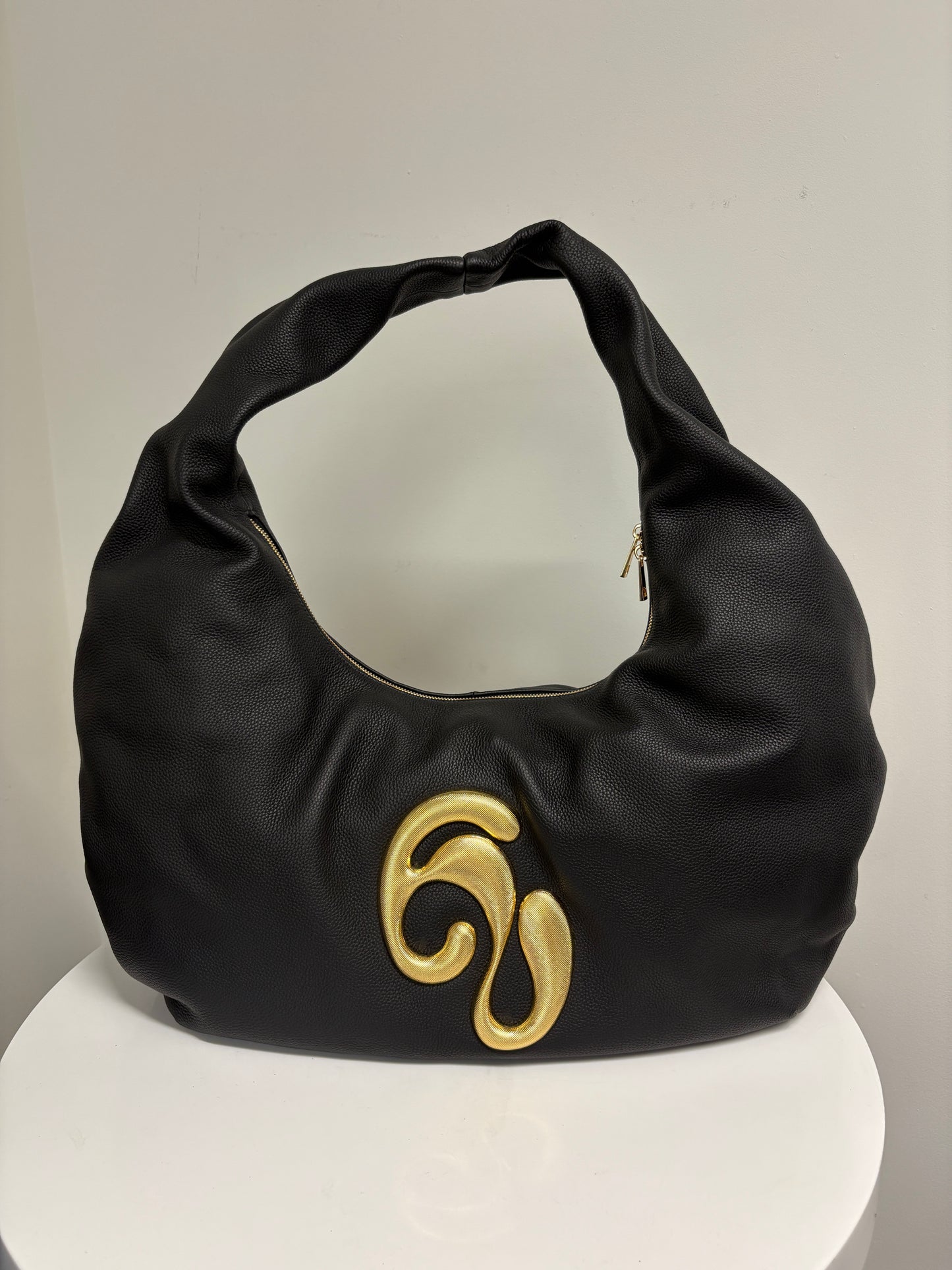 Kai London Togo Black Leather Maxi Handbag