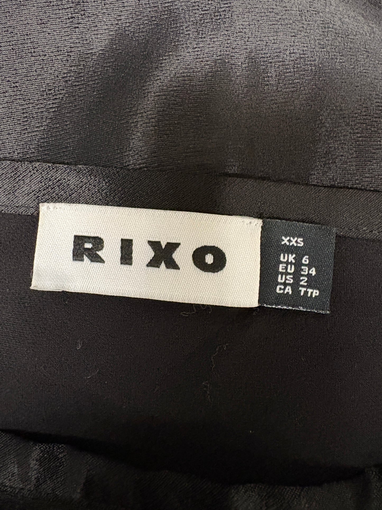 Rixo Black Stassie Satin Midi Skirt With Lace Trim