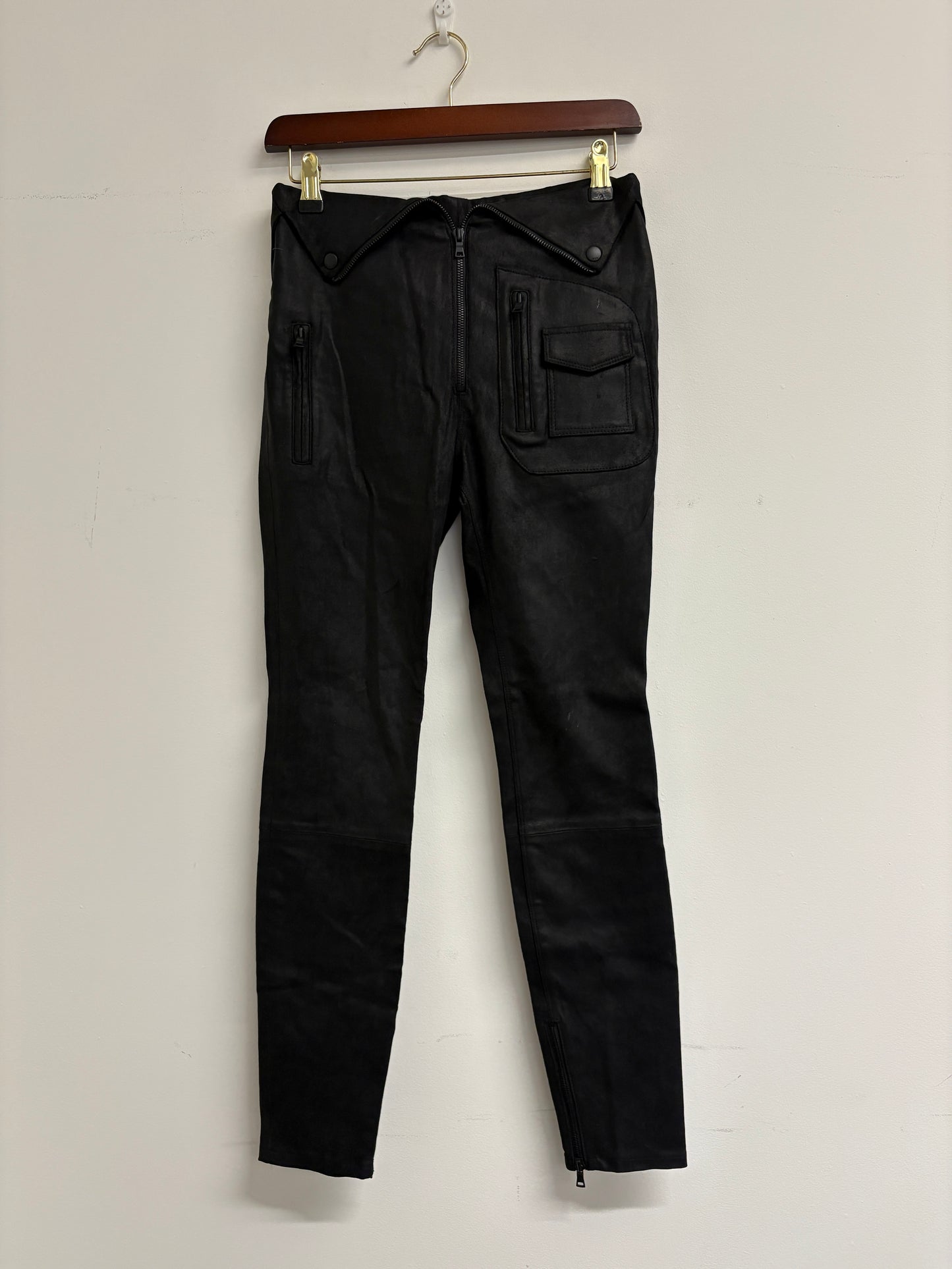 RTA Diavolina Black Skinny Leather Trousers