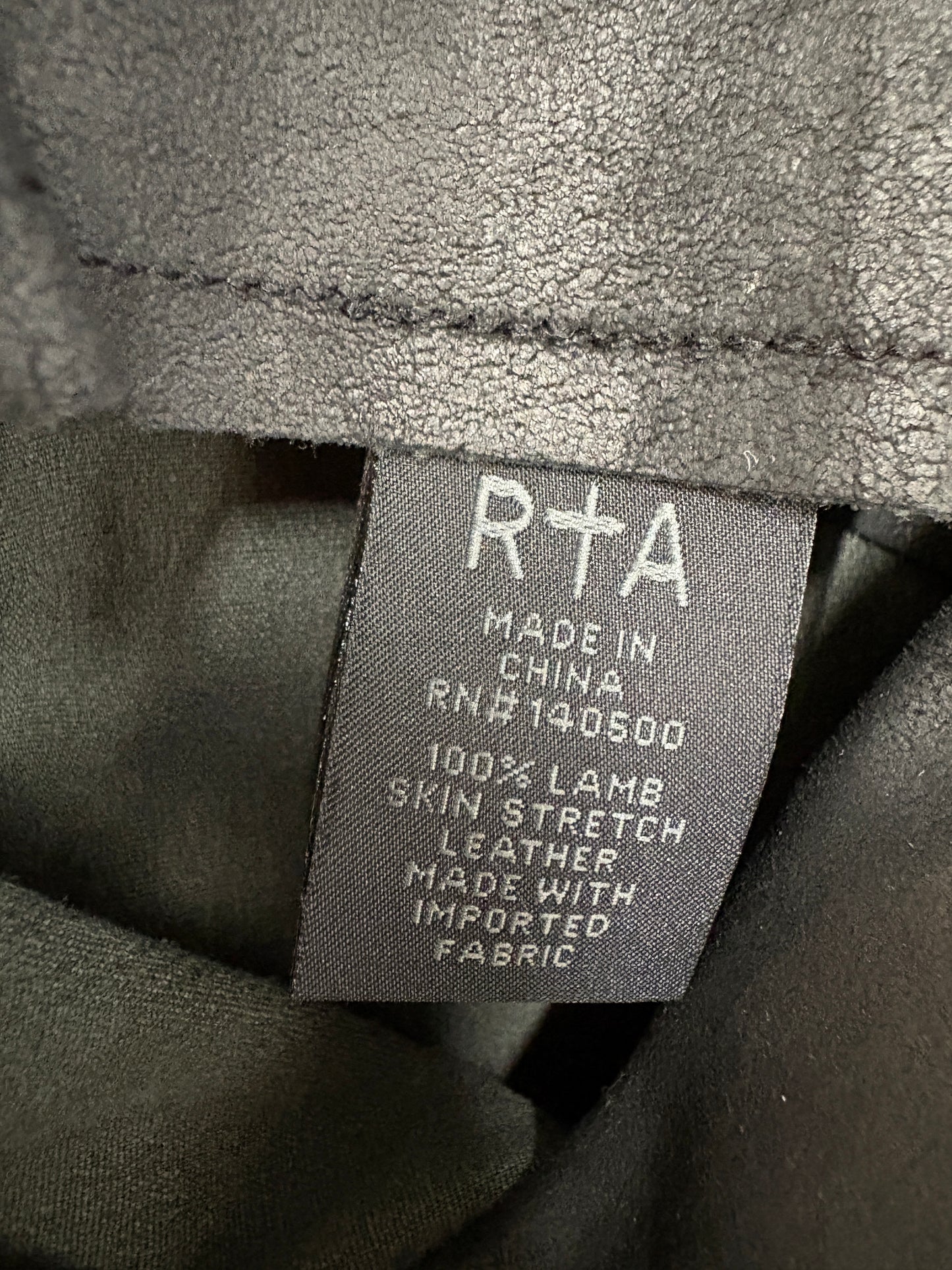 RTA Diavolina Black Skinny Leather Trousers