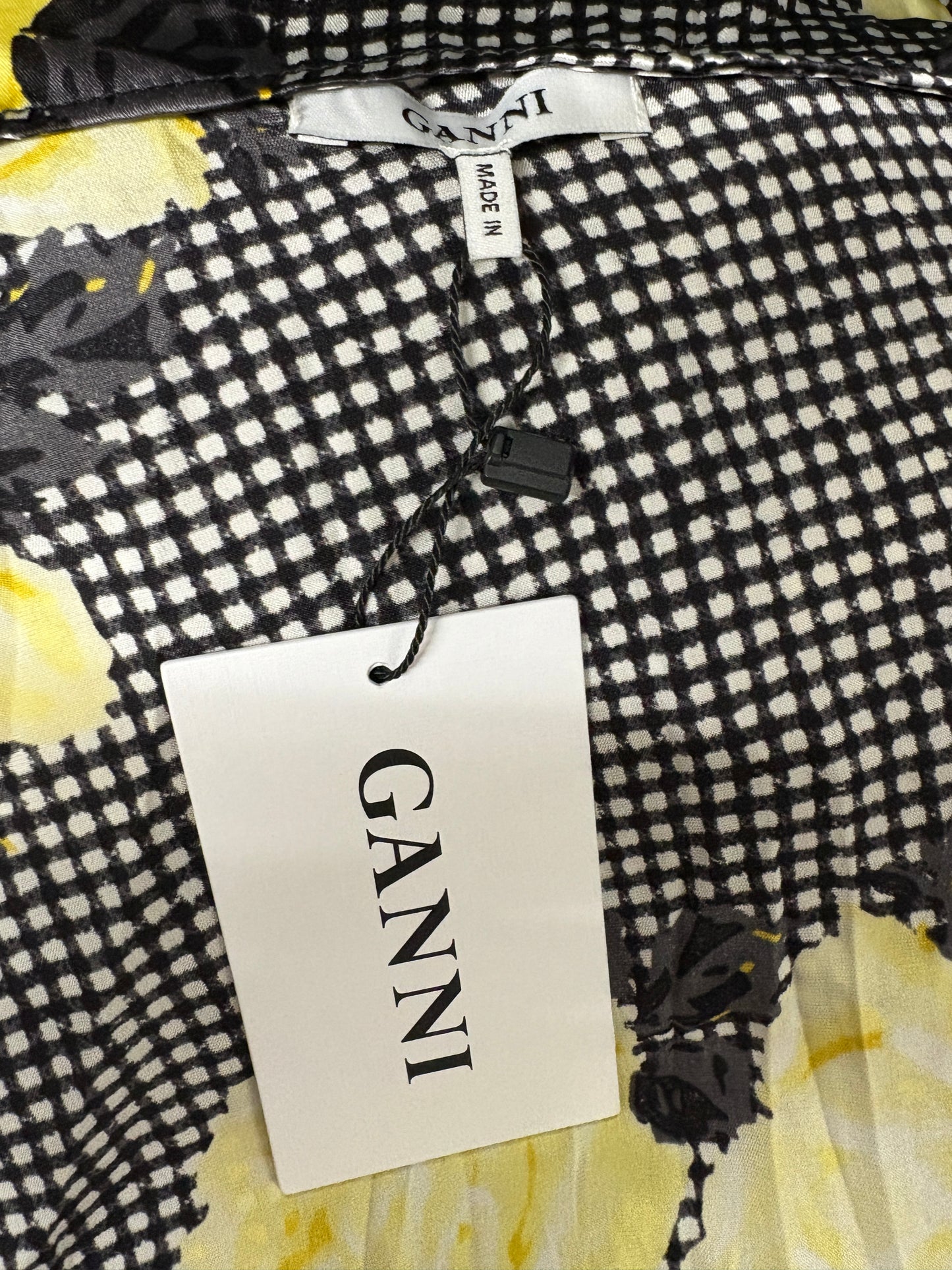 Ganni Calla Floral Silk Wrap Dress