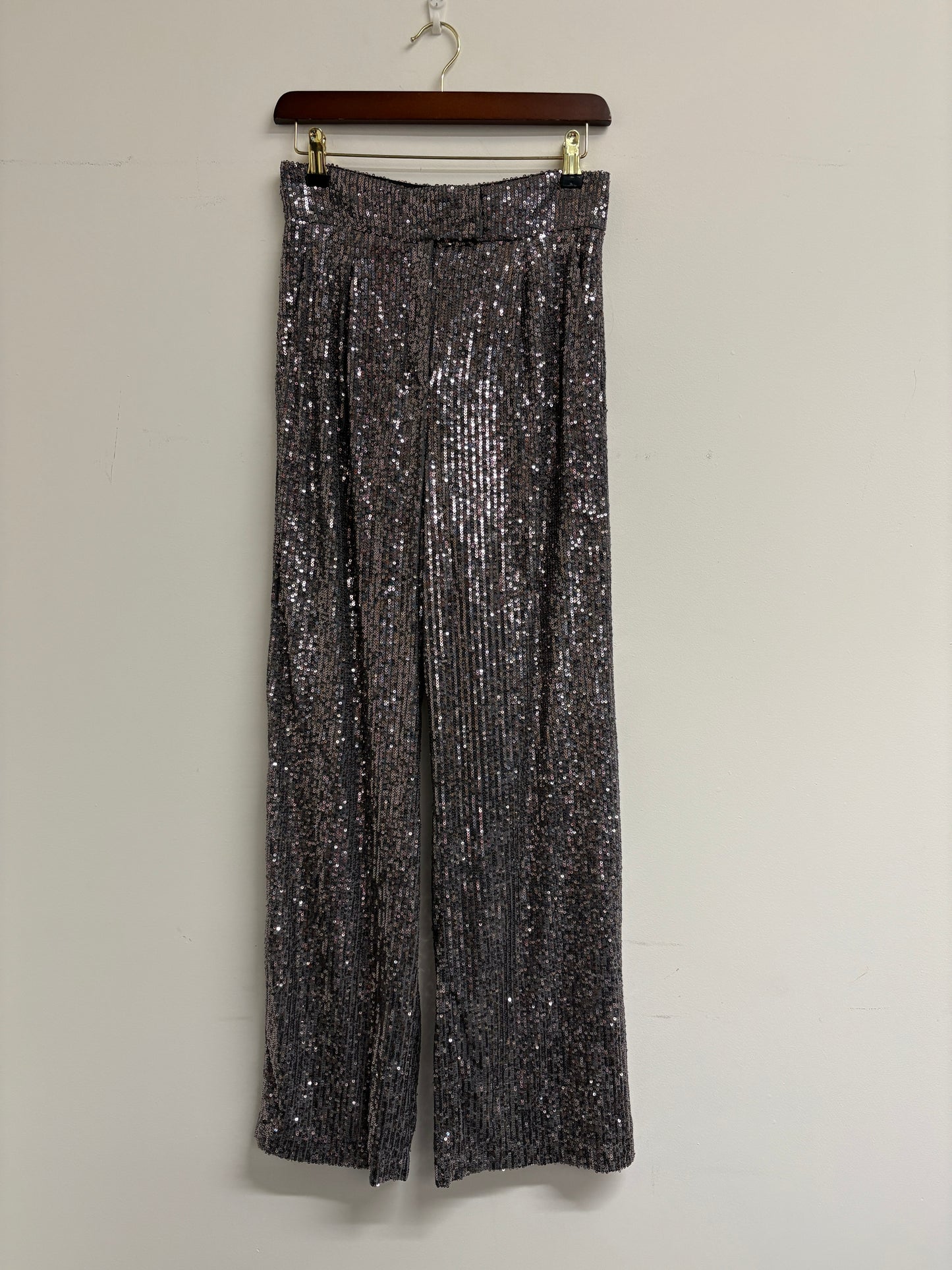 Alessandra Gallo Mimi Silver Sequin Trousers