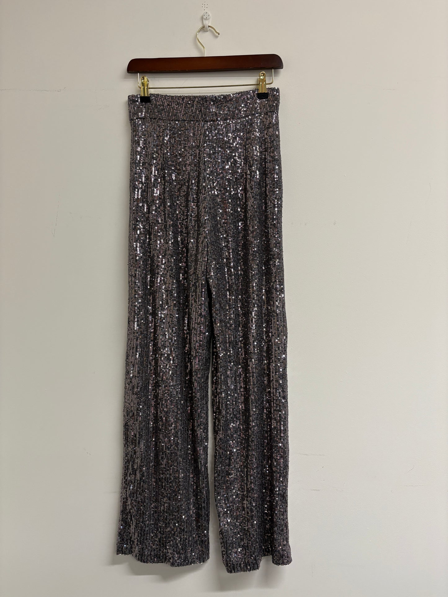 Alessandra Gallo Mimi Silver Sequin Trousers