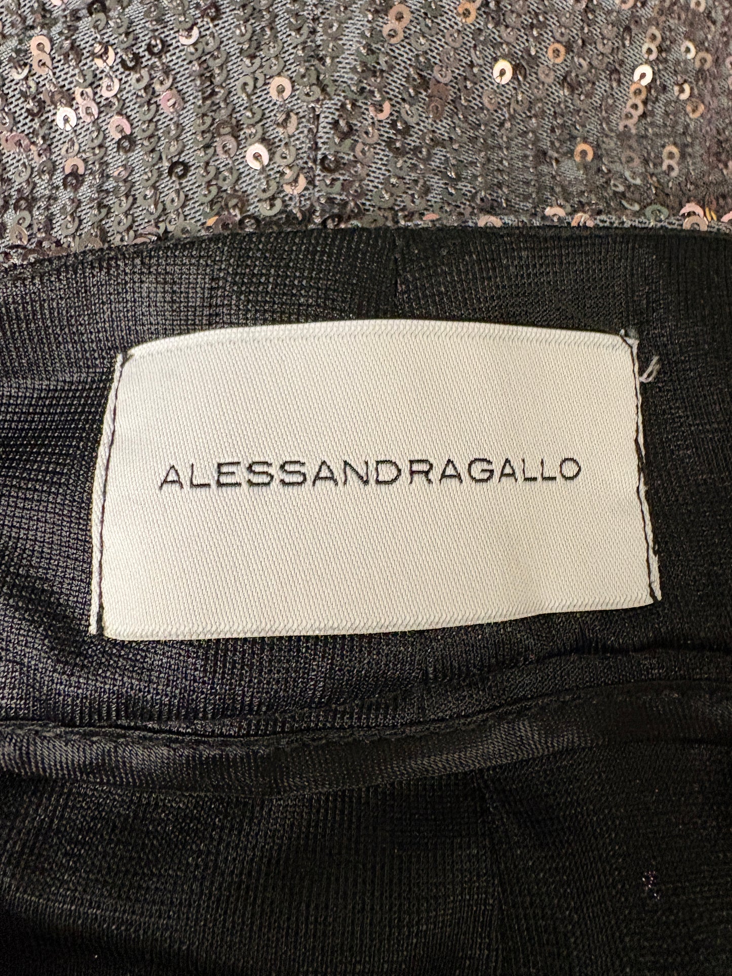 Alessandra Gallo Mimi Silver Sequin Trousers