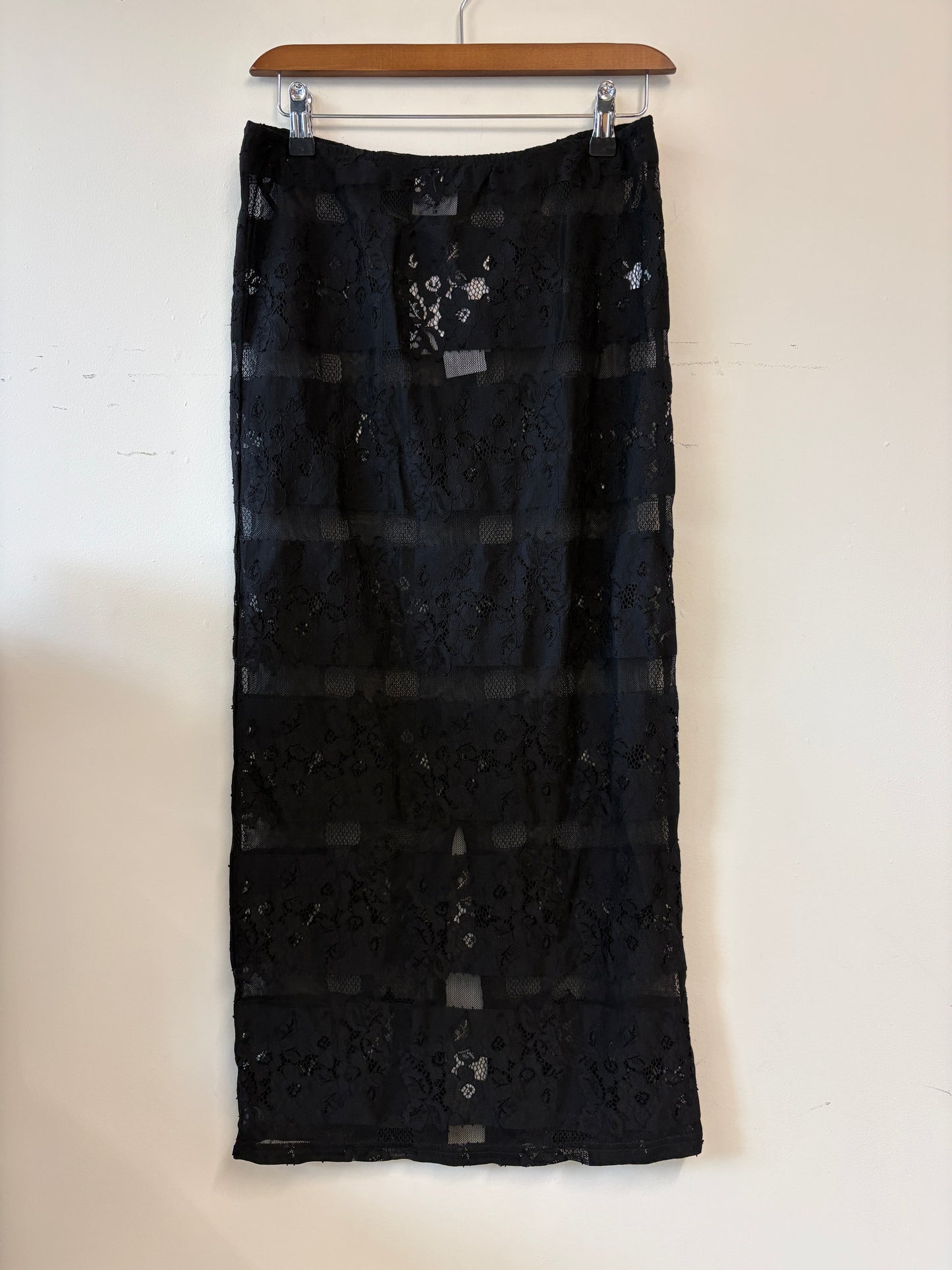 With Jean Black Holy Midi Skirt