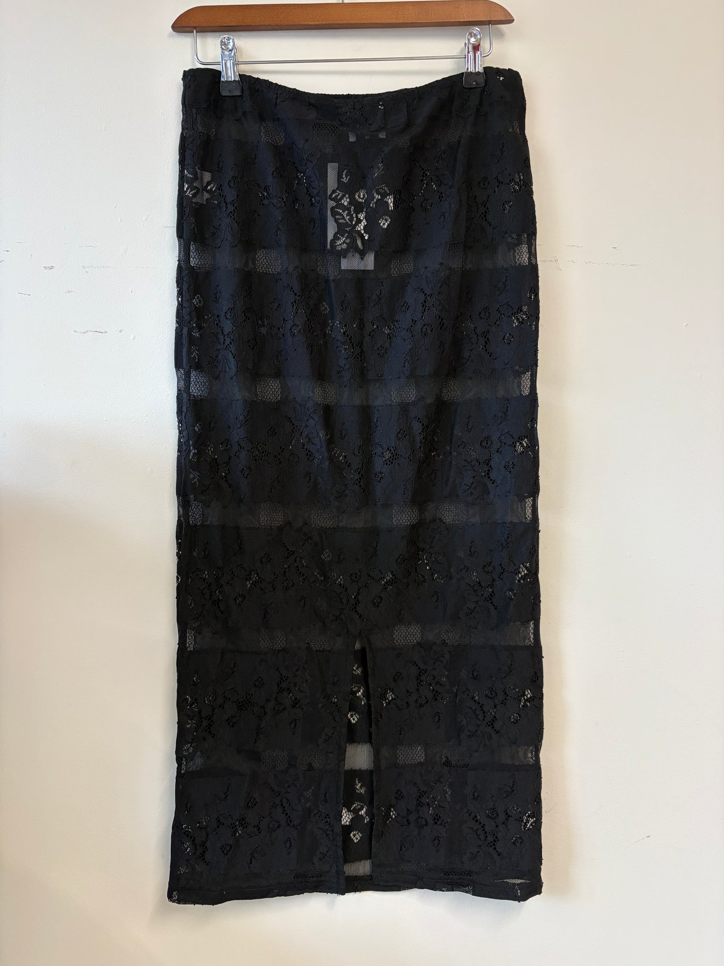 With Jean Black Holy Midi Skirt