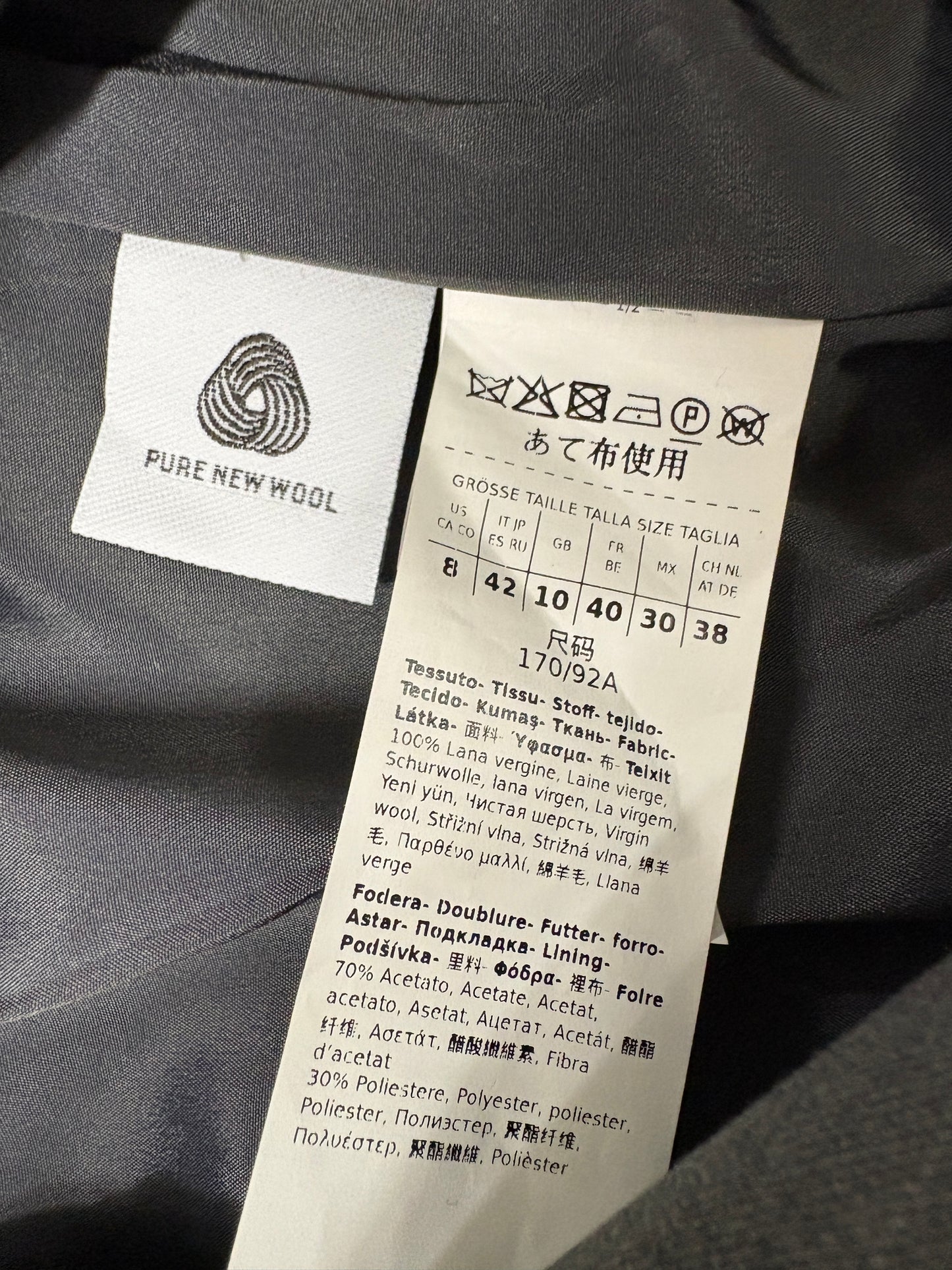 MaxMara Farad Dark Grey Wool Blazer