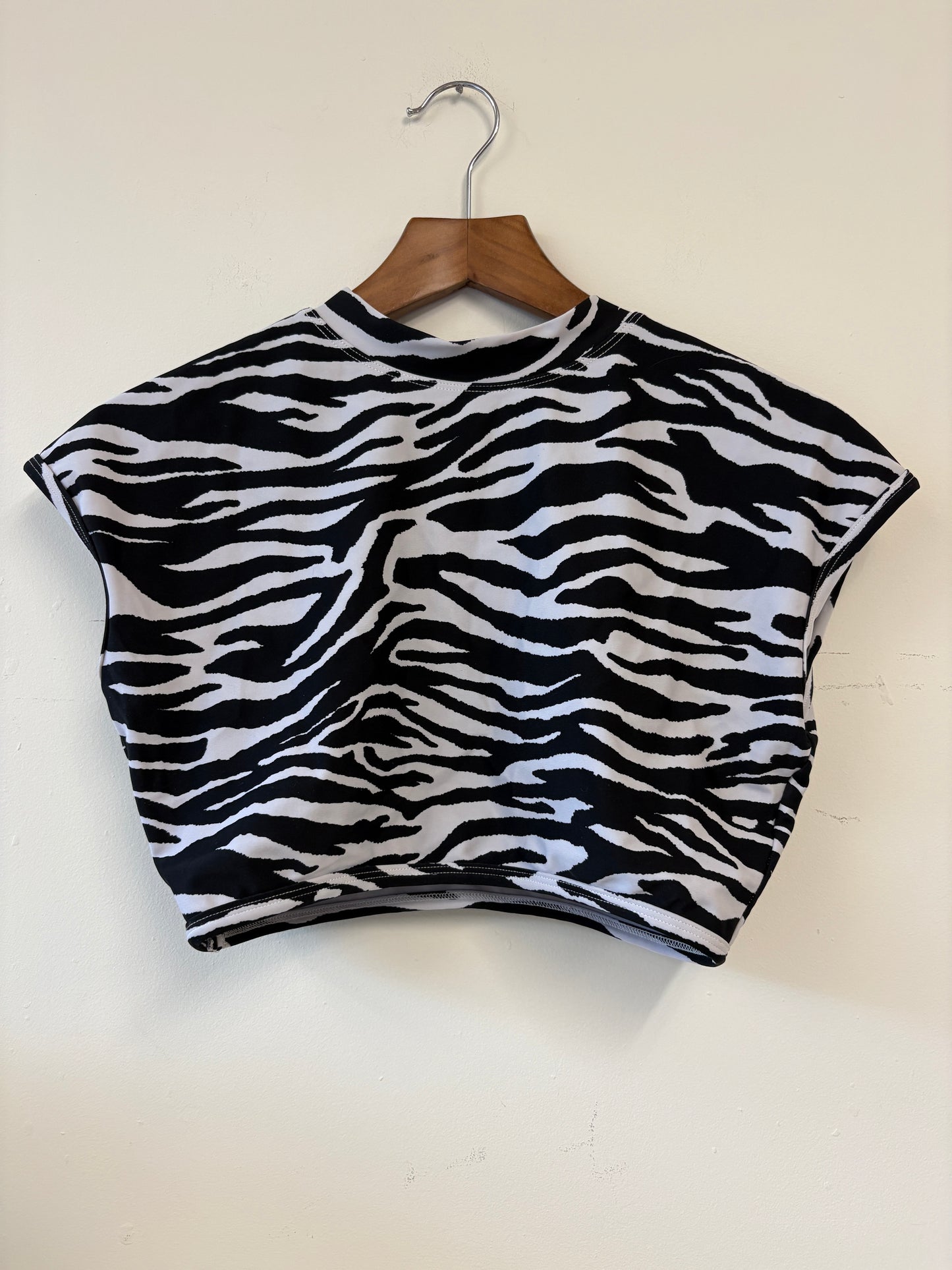 The Attico Zebra Crop Top