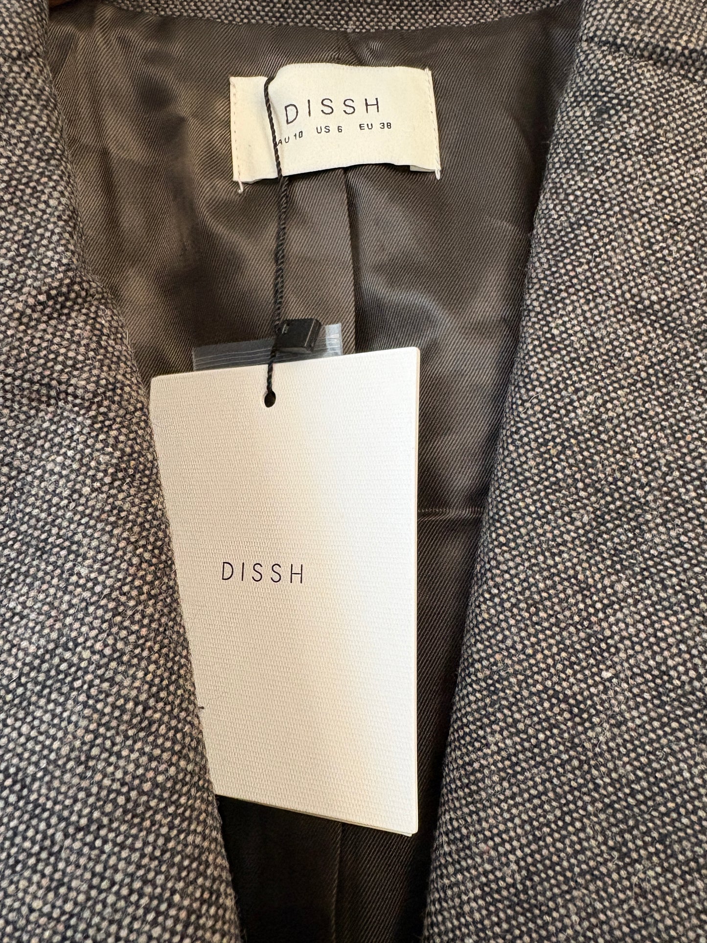 Dissh Amelia Mocha Textured Blazer