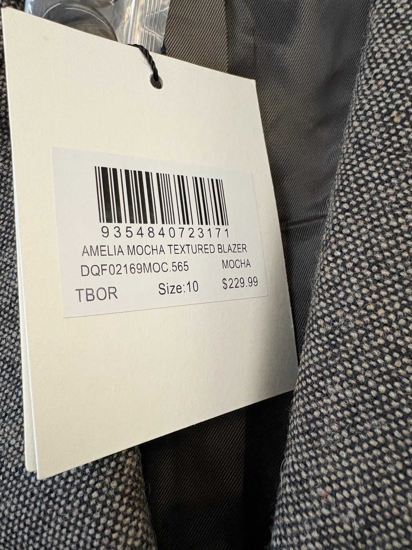 Dissh Amelia Mocha Textured Blazer