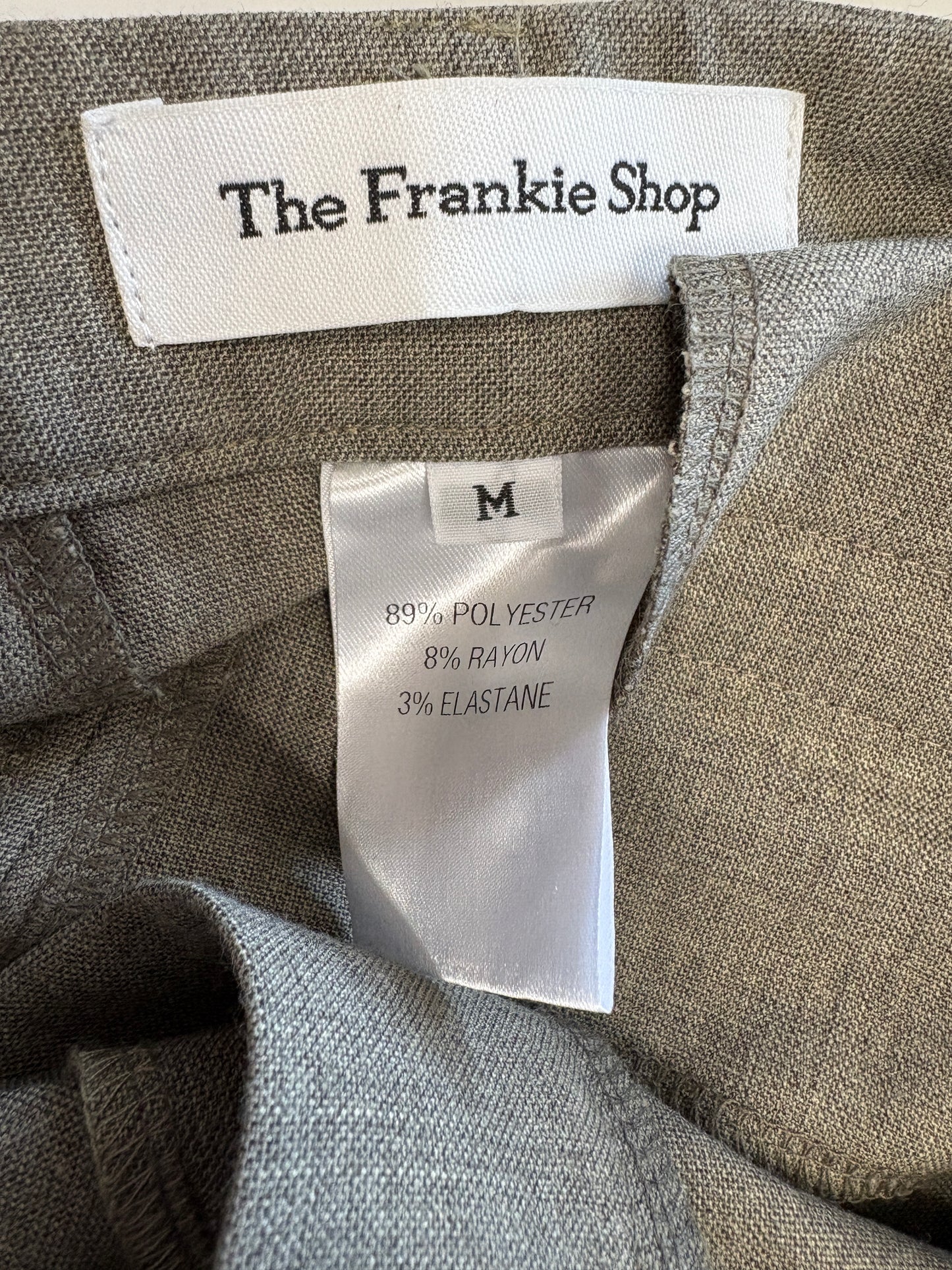 The Frankie Shop Grey Beige Wide Leg Trousers