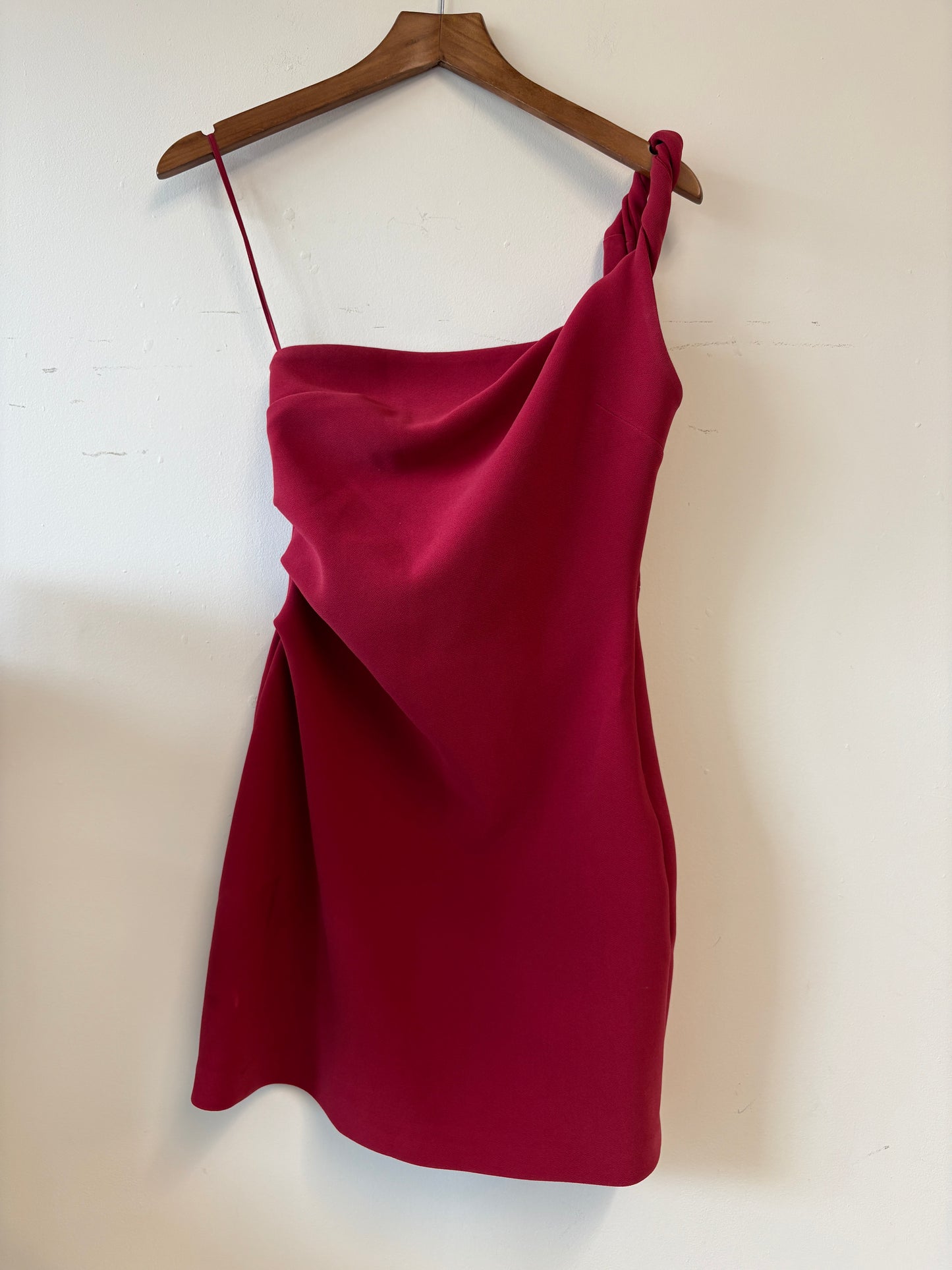 Bec + Bridge Red One Shoulder Mini Dress