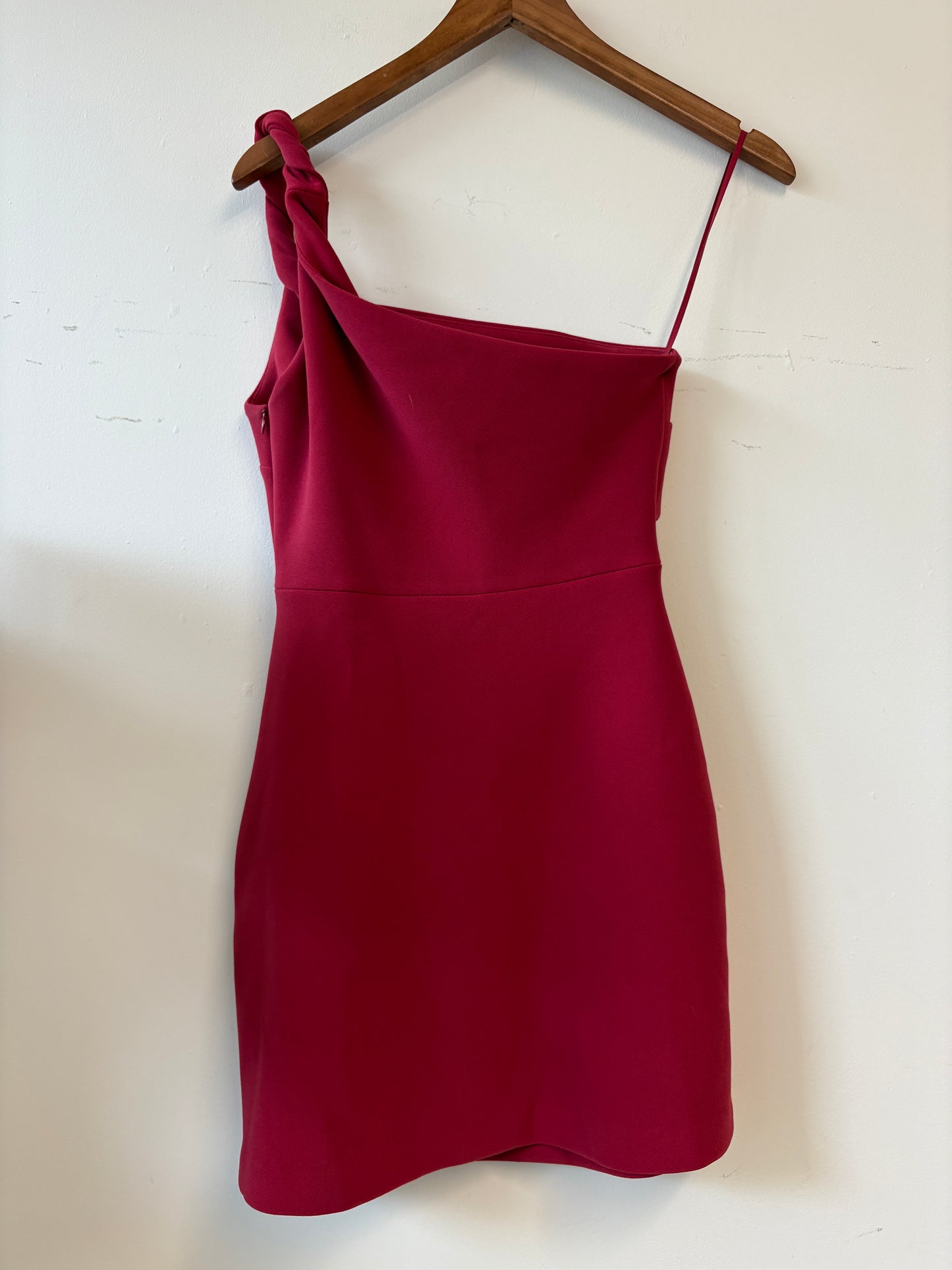 Bec + Bridge Red One Shoulder Mini Dress