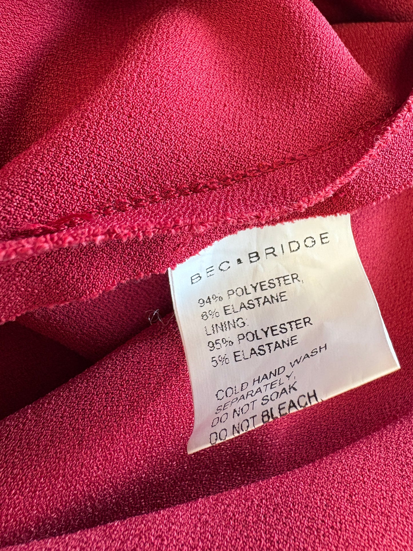 Bec + Bridge Red One Shoulder Mini Dress