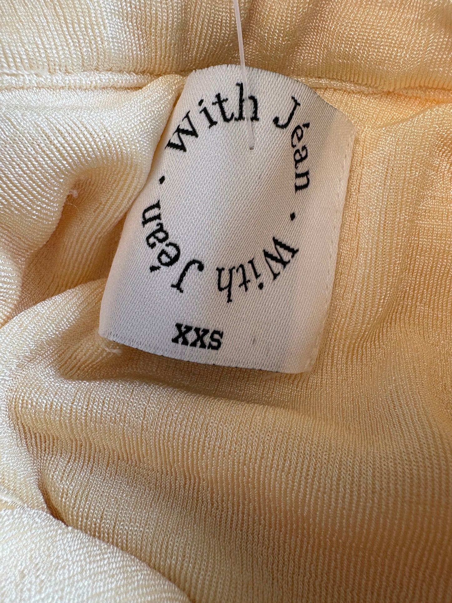 With Jean Alexa Cream Button Up Mini Dress