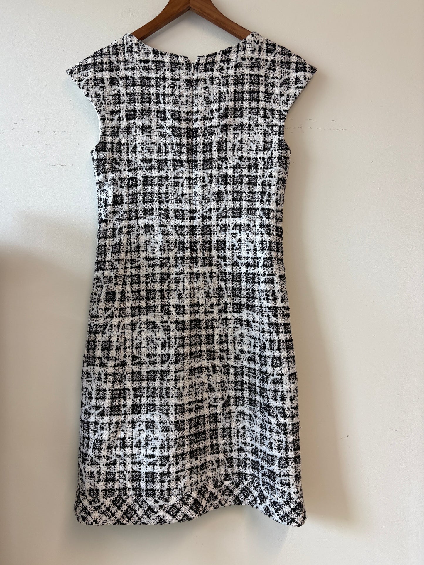 Chanel 2014 Spring Monochrome Camelia Tweed Dress