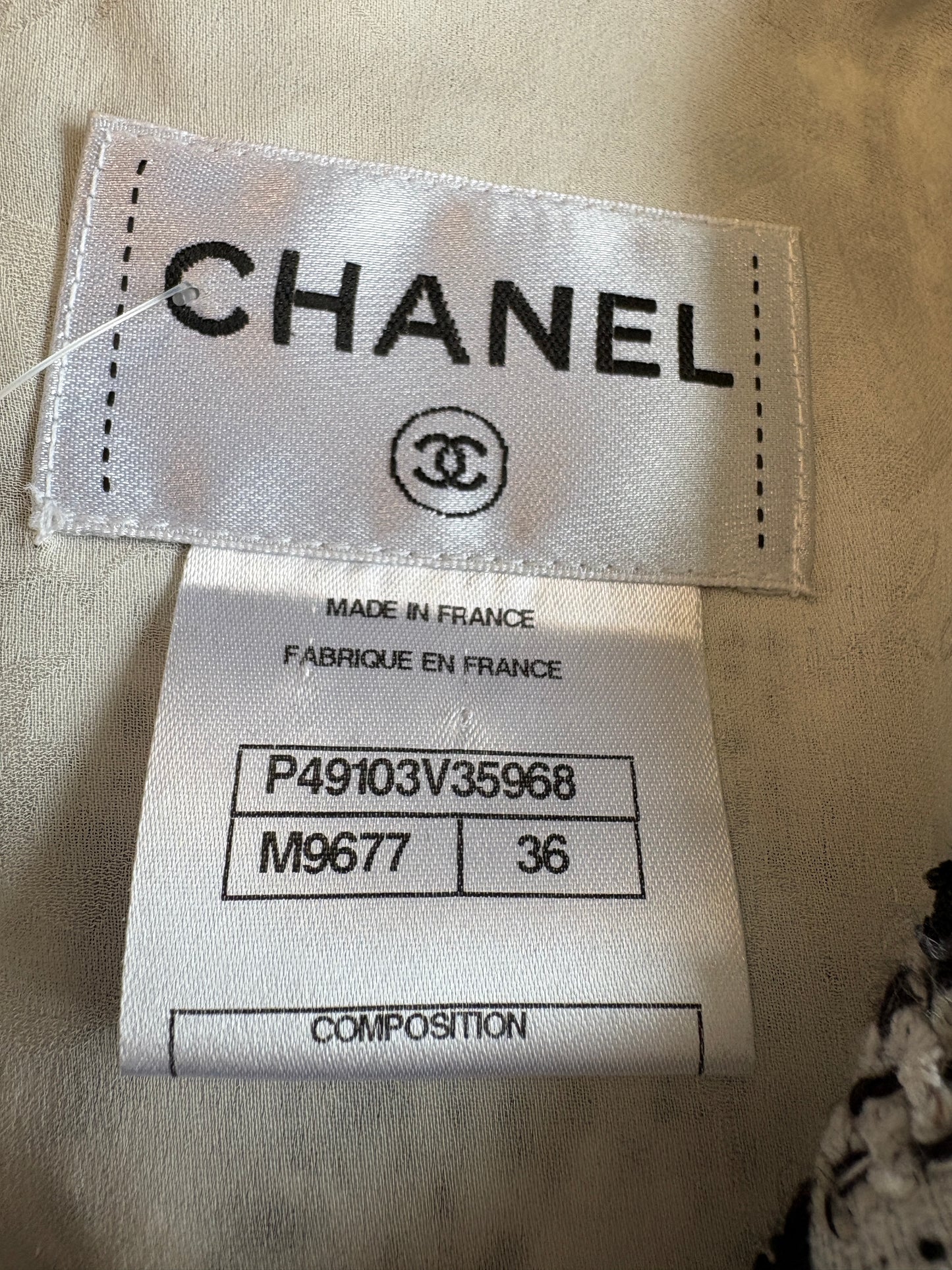 Chanel 2014 Spring Monochrome Camelia Tweed Dress