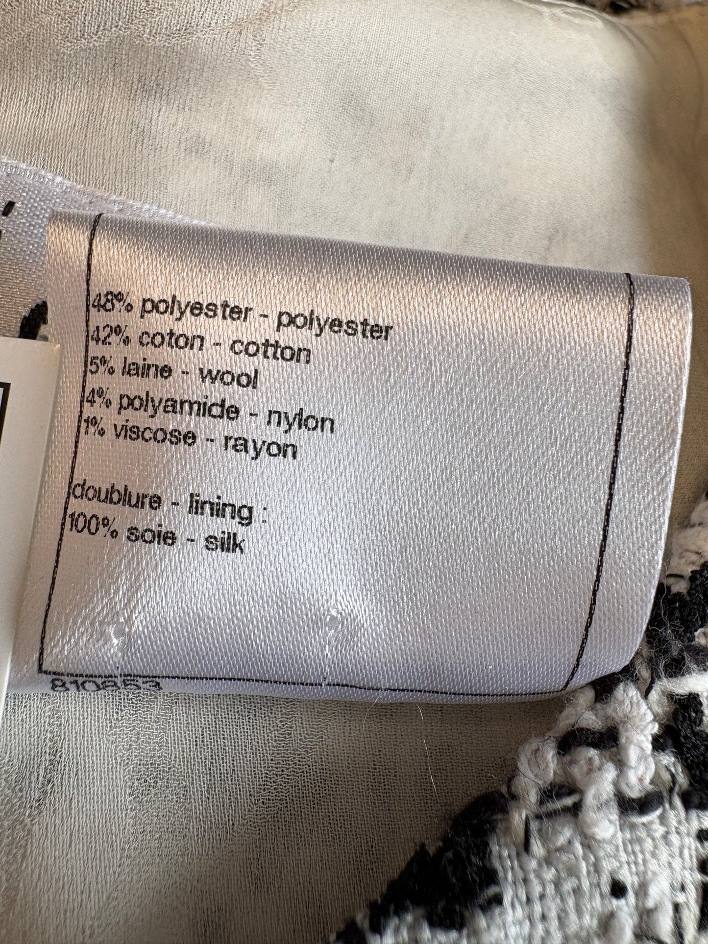 Chanel 2014 Spring Monochrome Camelia Tweed Dress