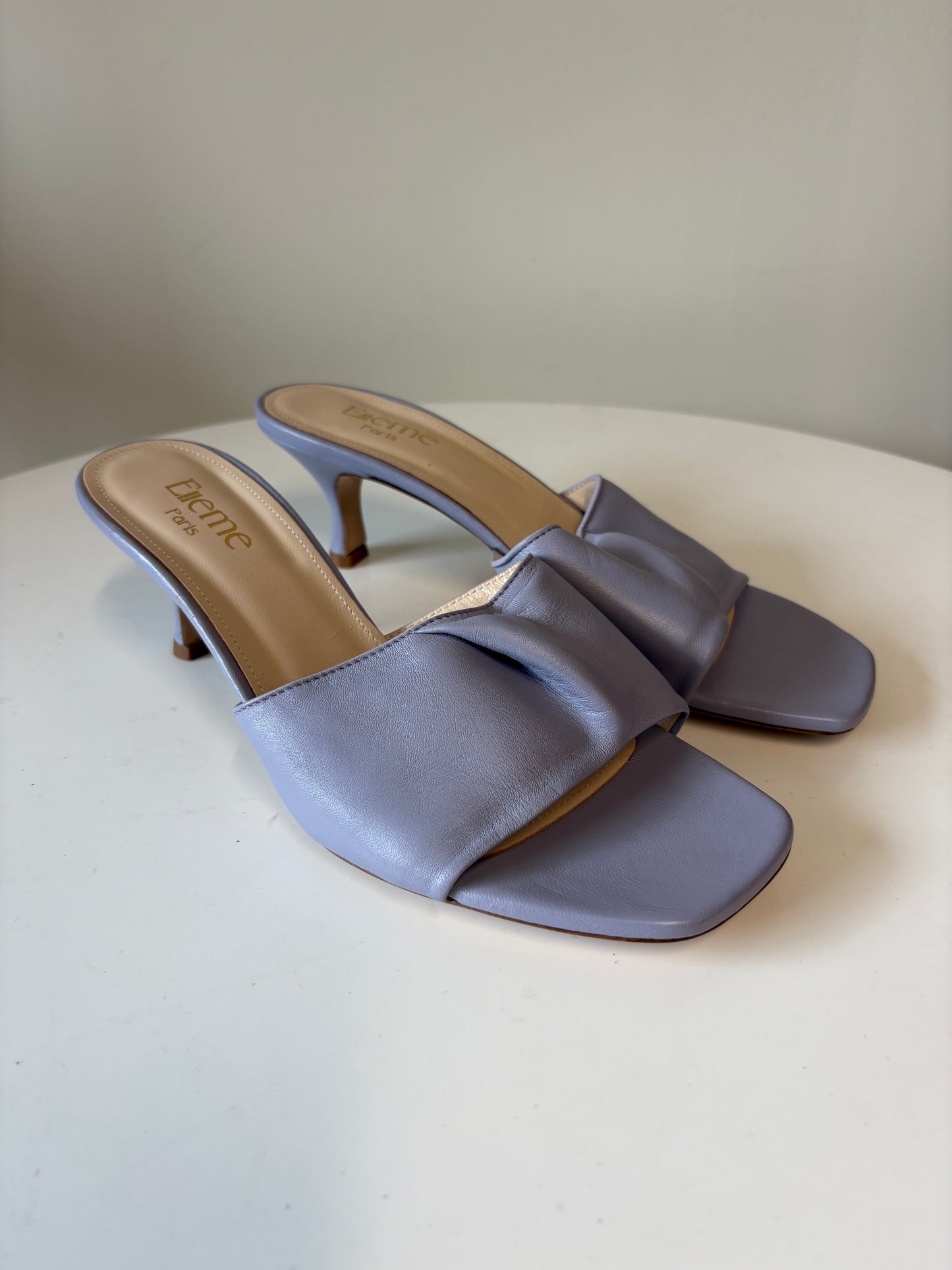 Elleme Lilac Kitten Heel Mules