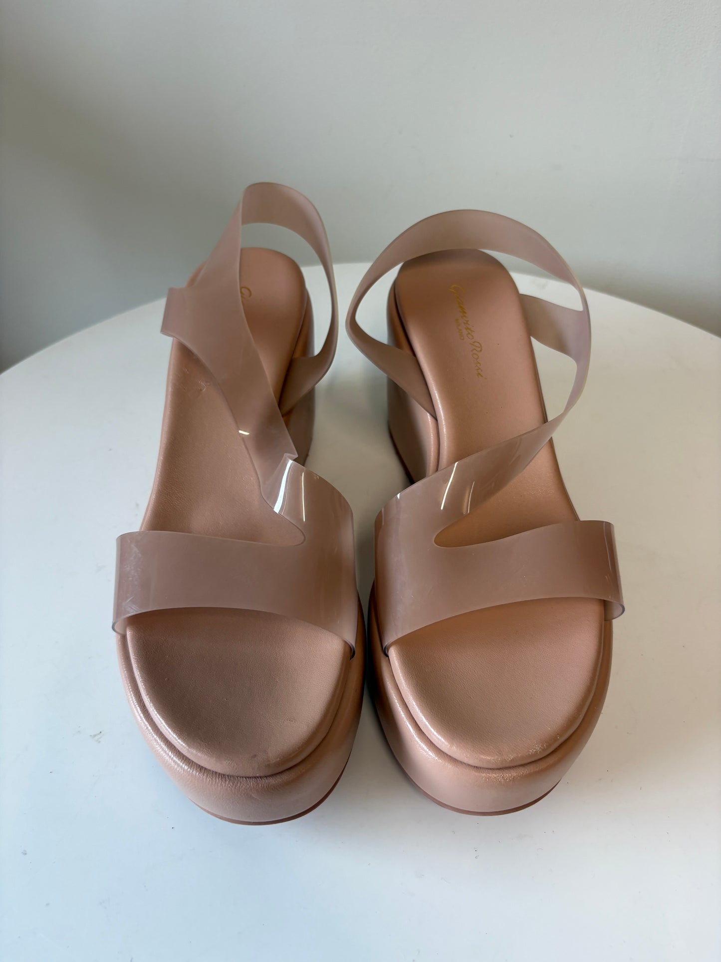 Gianvito Rossi Metropolis Nude Platform Sandals