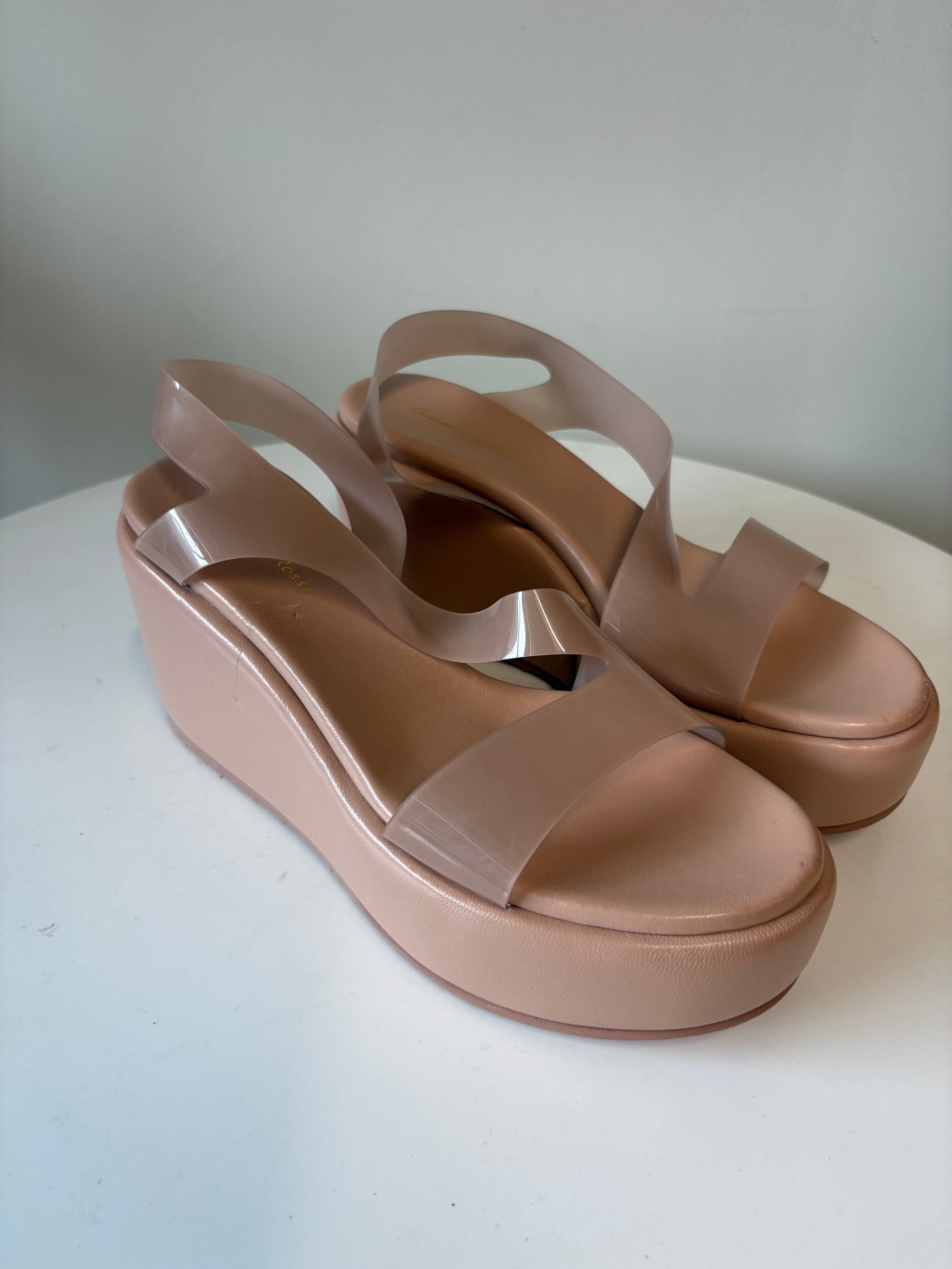 Gianvito Rossi Metropolis Nude Platform Sandals
