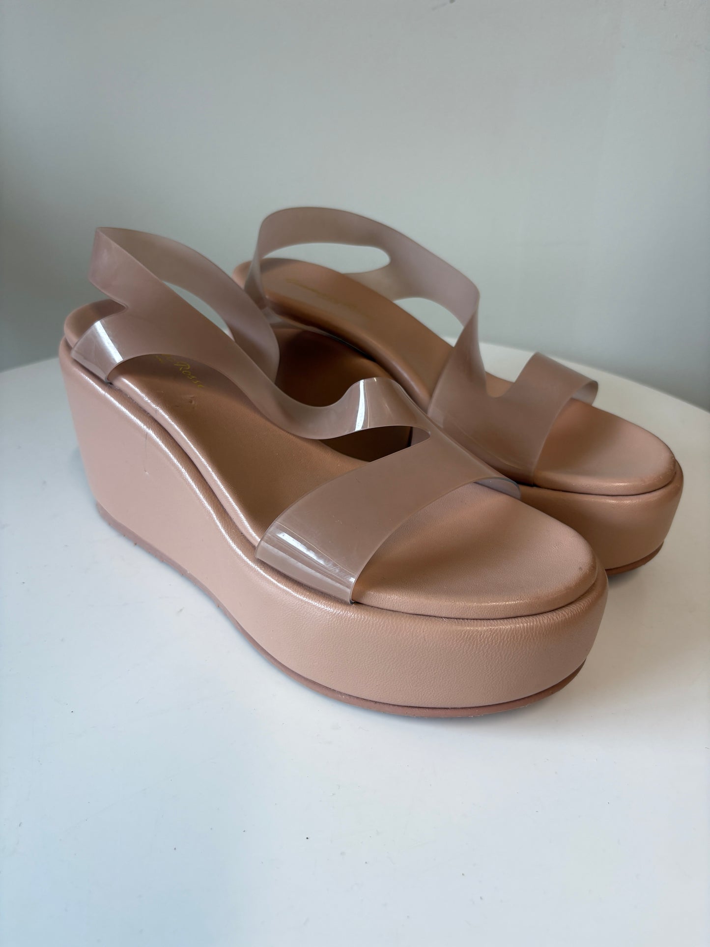 Gianvito Rossi Metropolis Nude Platform Sandals