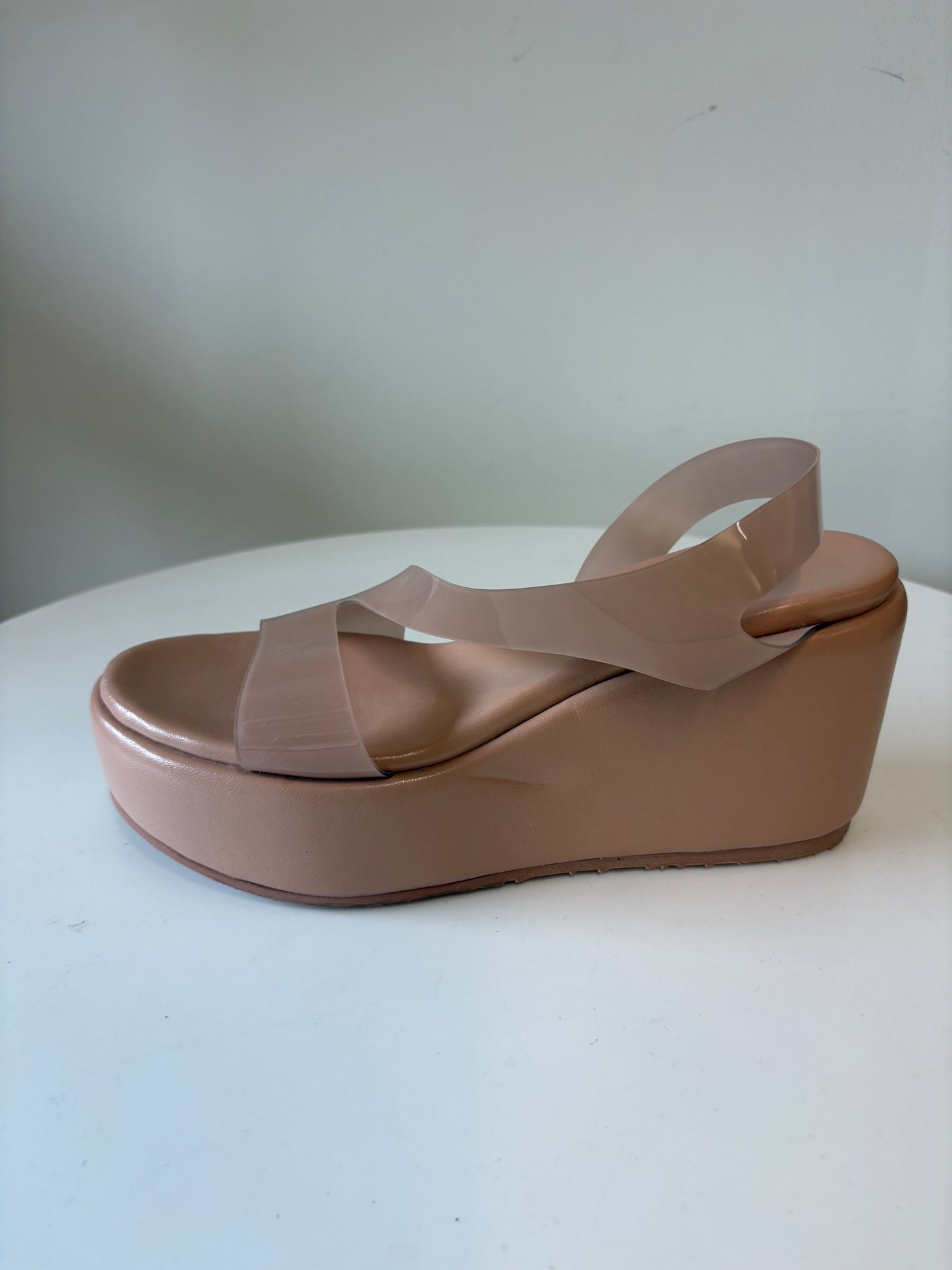Gianvito Rossi Metropolis Nude Platform Sandals