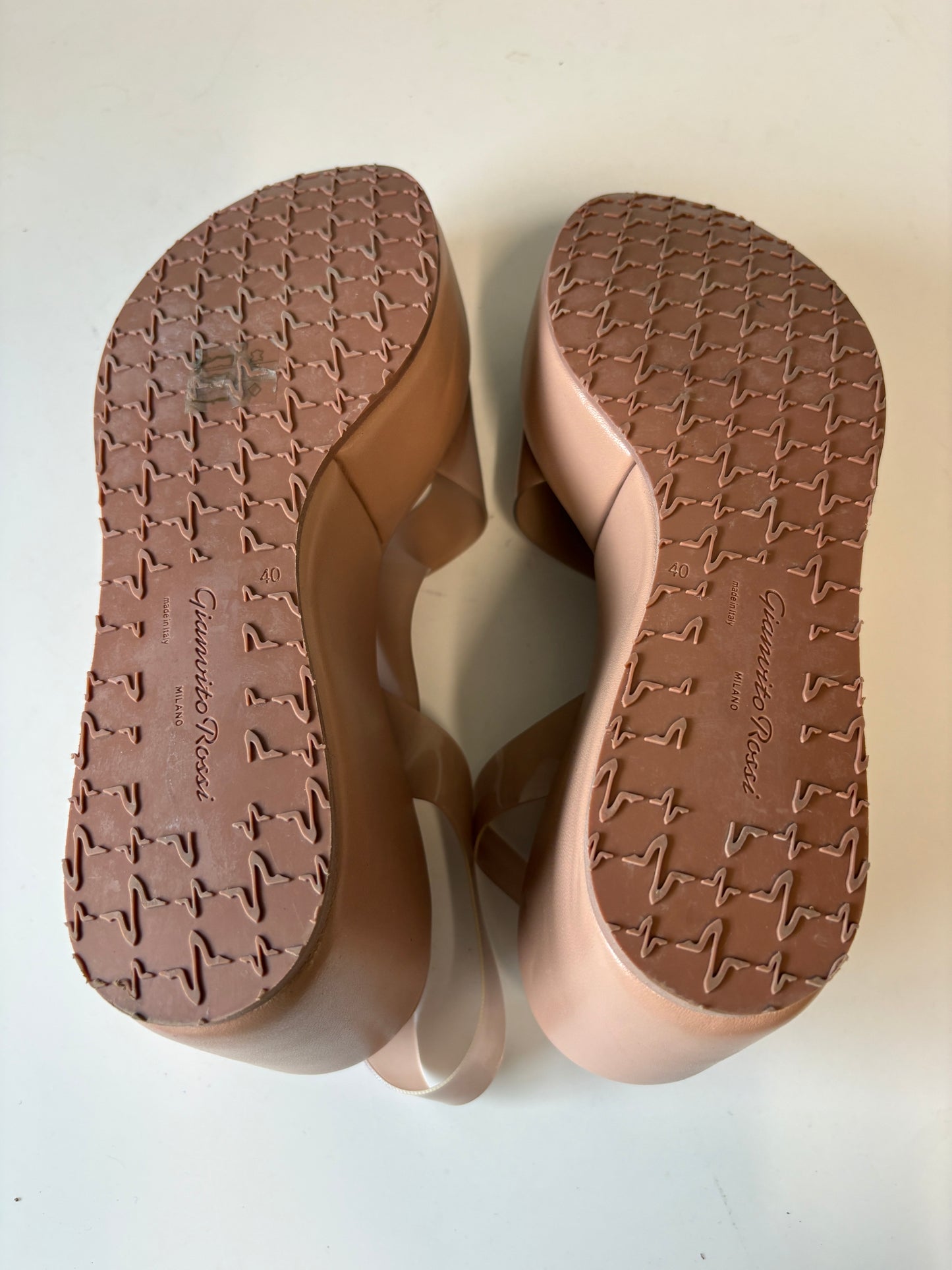 Gianvito Rossi Metropolis Nude Platform Sandals