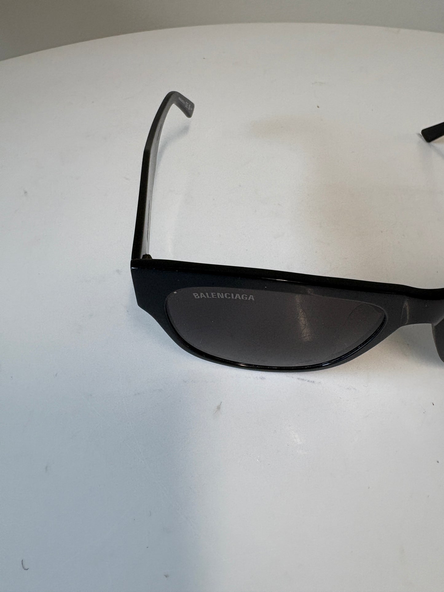 Balenciaga Black Rectangle Sunglasses