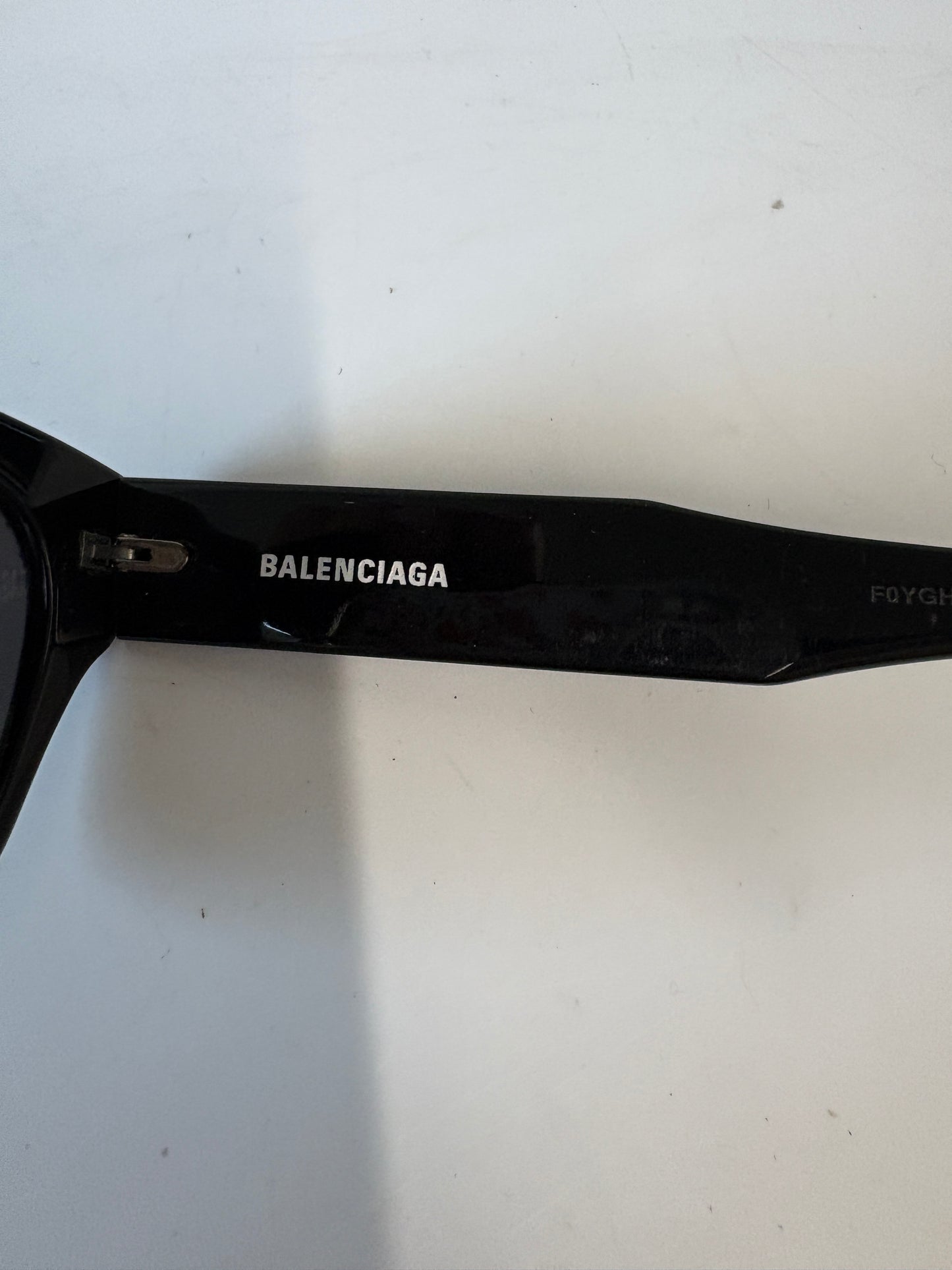 Balenciaga Black Rectangle Sunglasses