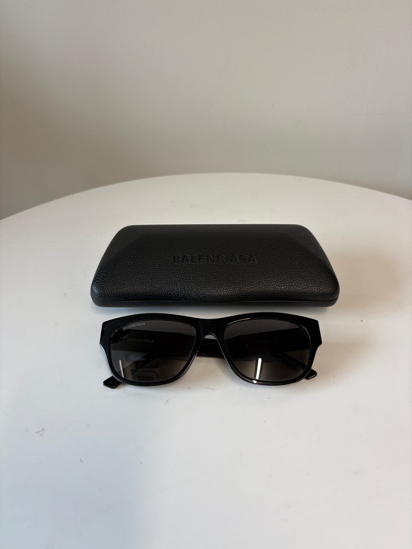 Balenciaga Black Rectangle Sunglasses