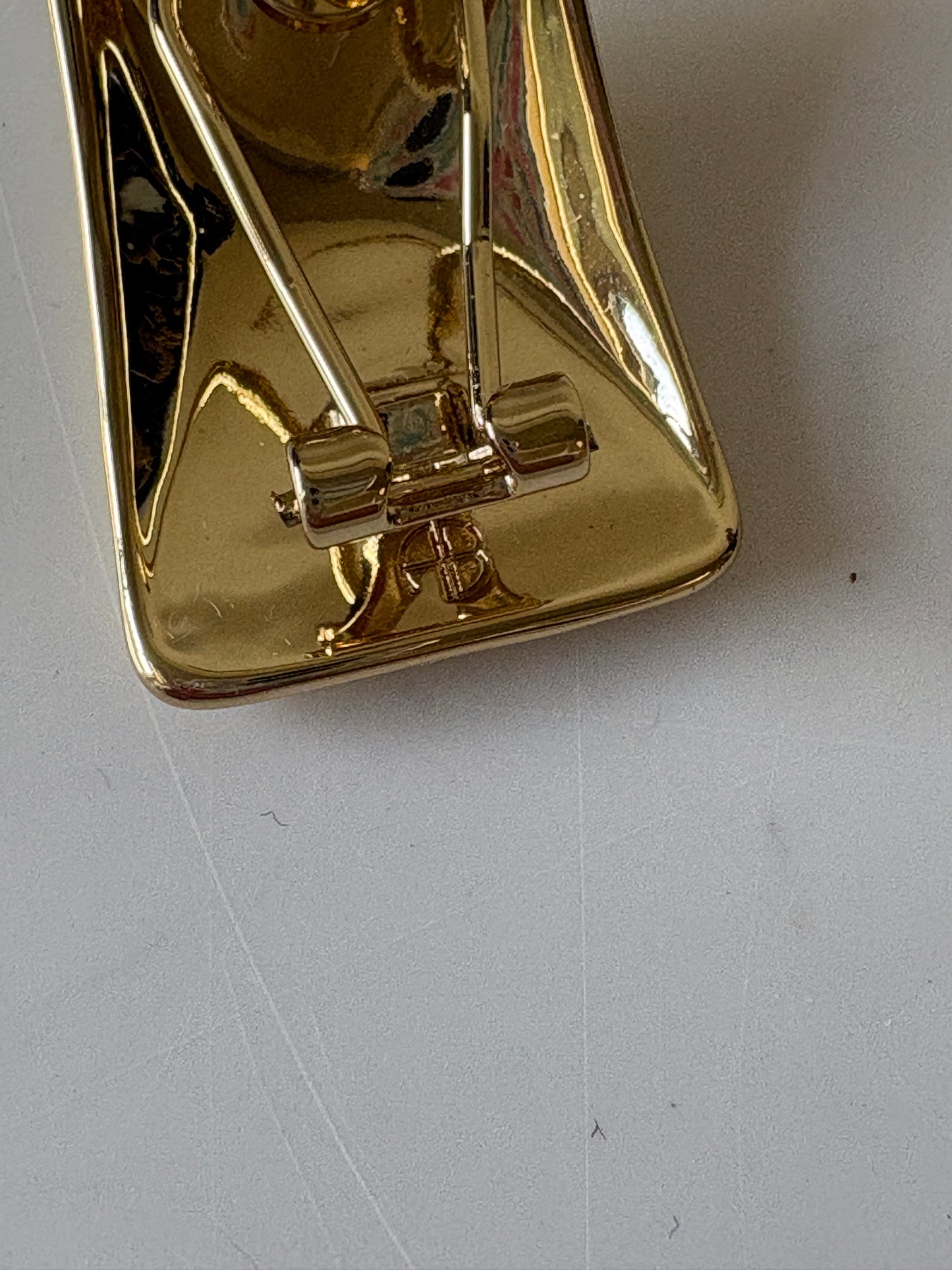Anine Bing Gold Curved Rectangle Earrings