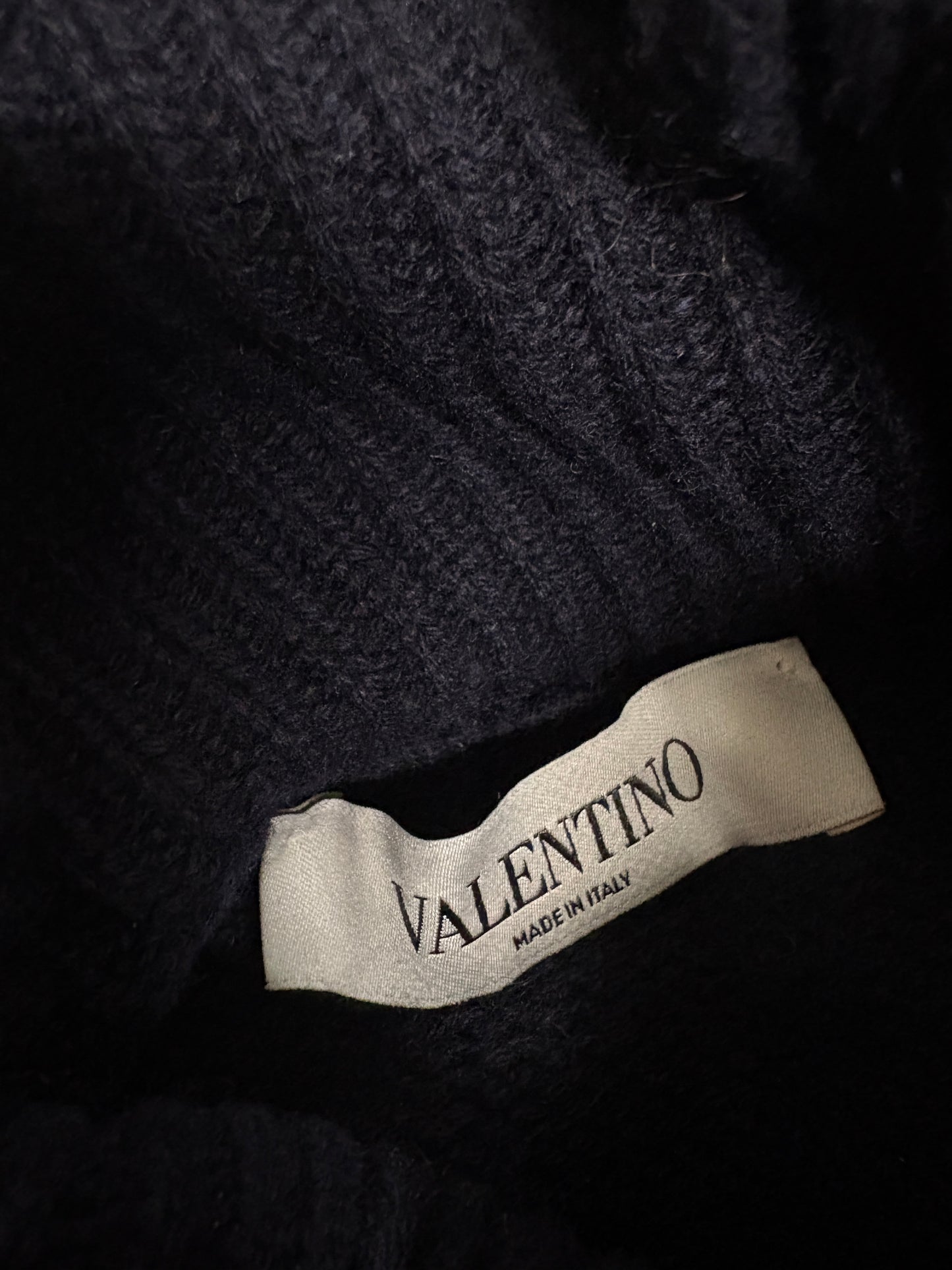Valentino Cashmere Navy Roll Neck