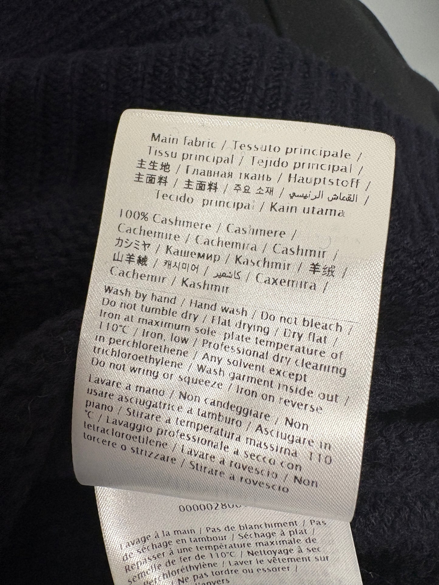 Valentino Cashmere Navy Roll Neck