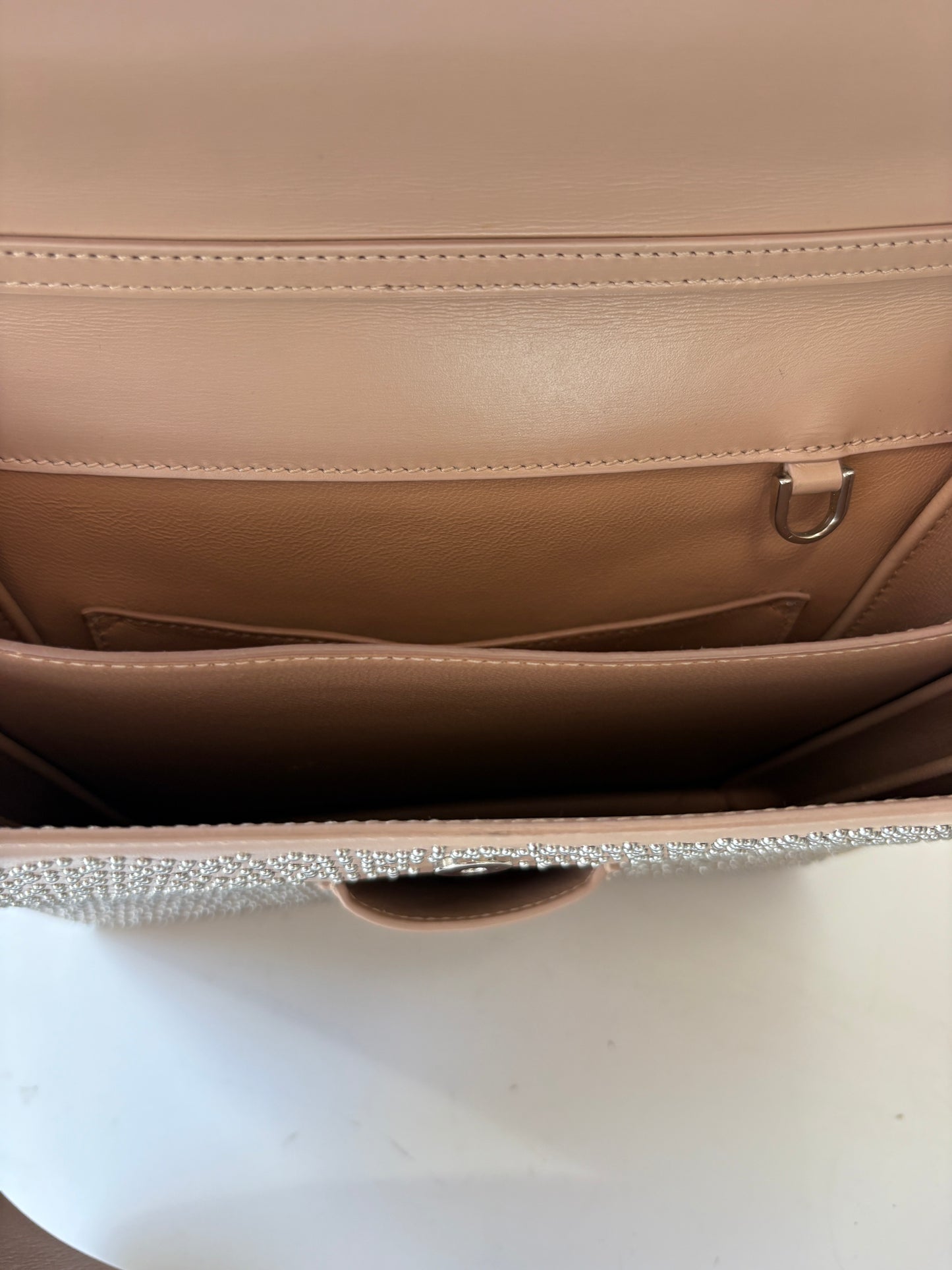 Alaia Leonie Nude Beige Studded Leather Bag