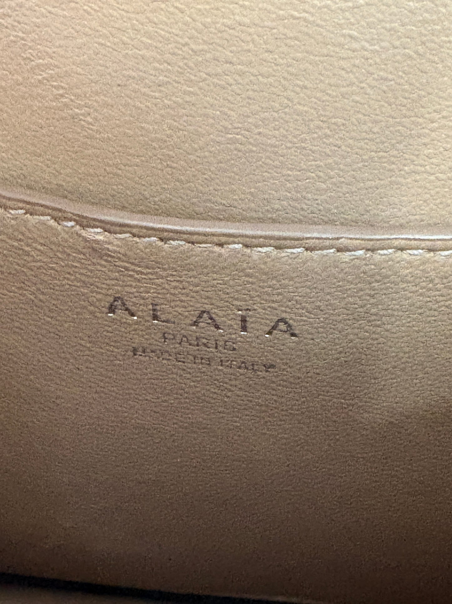 Alaia Leonie Nude Beige Studded Leather Bag