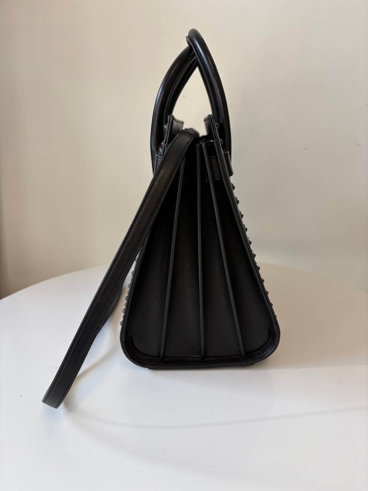Saint Laurent Sac De Jour Studded Leather Tote Bag