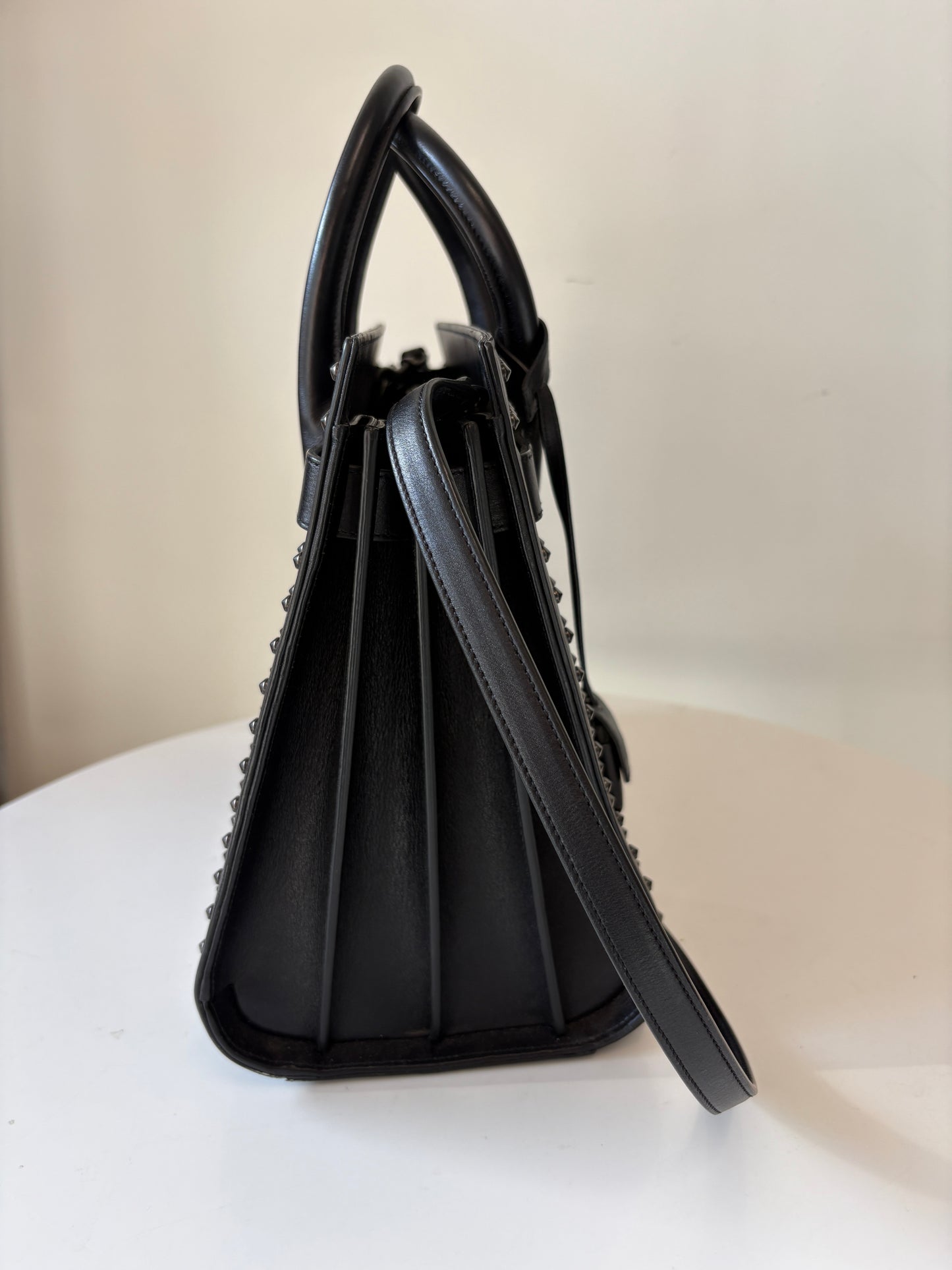 Saint Laurent Sac De Jour Studded Leather Tote Bag