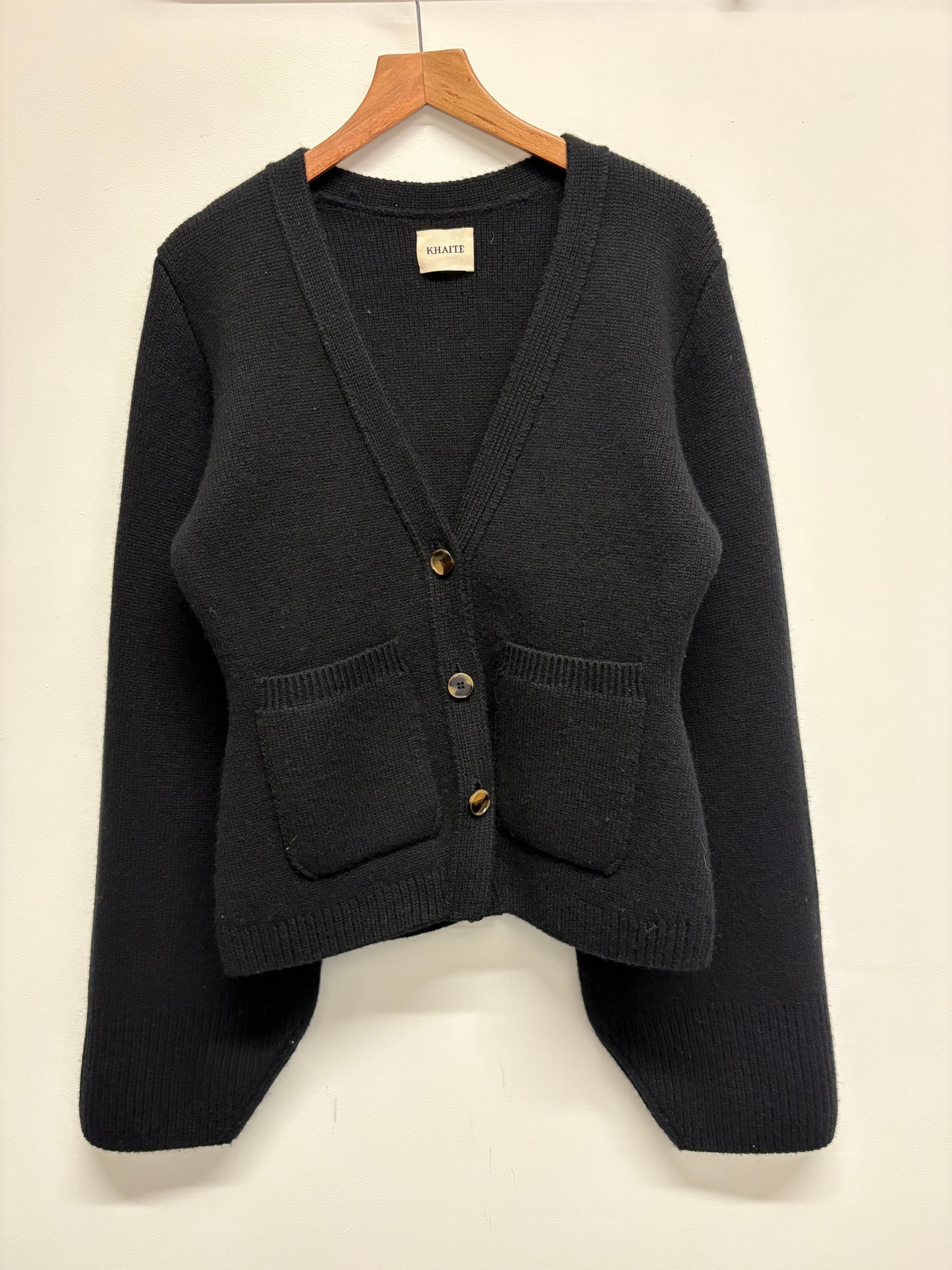 Khaite Black Scarlet Cashmere Cardigan