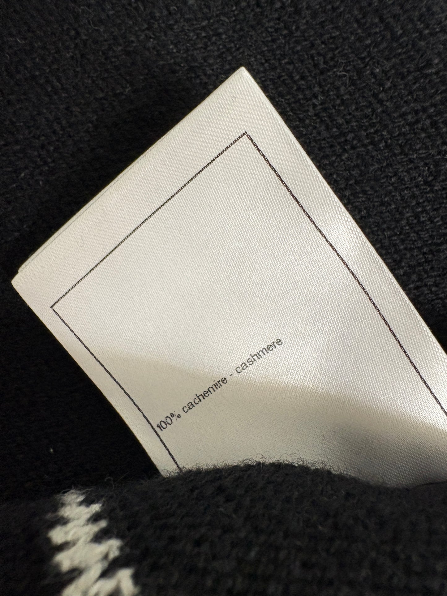 Chanel Cashmere Black Stripe Skirt