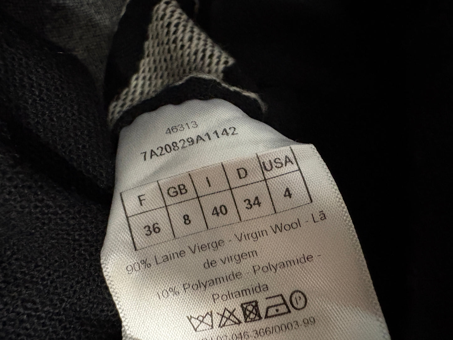 Christian Dior Grey Wool Longline Double-brested Coat With Logo